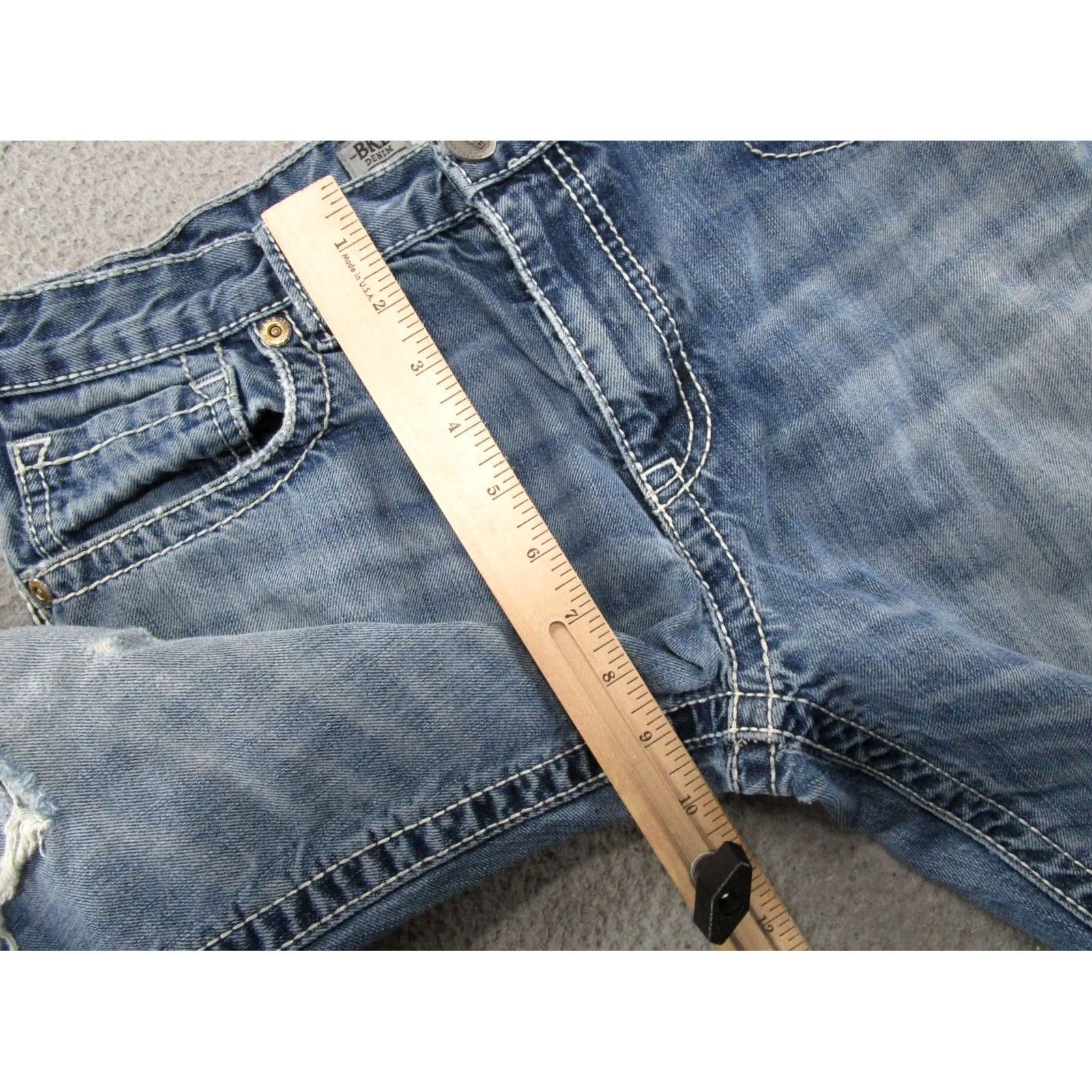Vintage BKE Buckle Tyler Straight Jeans 32S 32 Regular Denim Blue 5-Pocket Mens Vintage Read Therash? Size US 32 / EU 48 - 7 Thumbnail