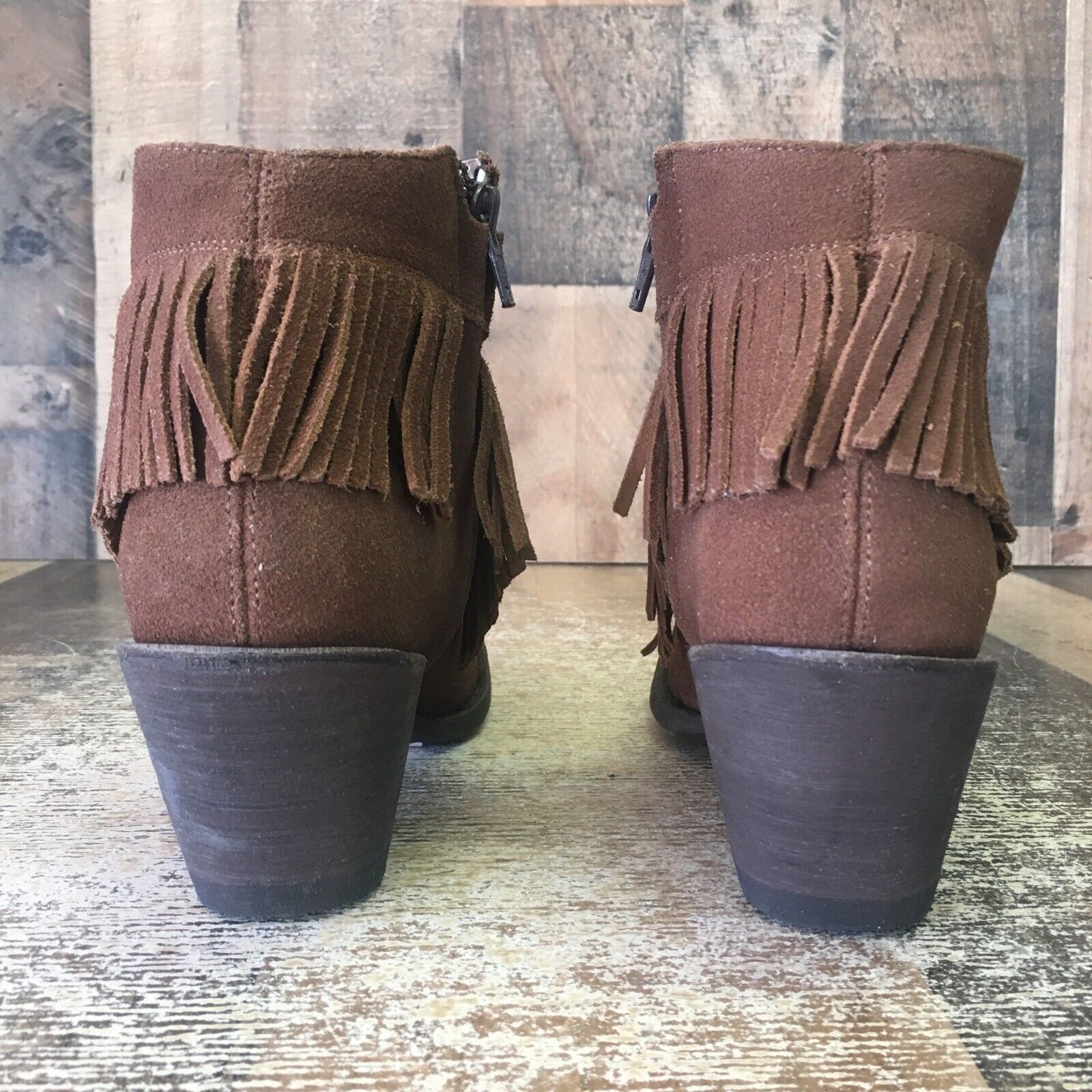 Old Gringo Brown Tassel Ankle Cowboy Boots Womens 7.5 B