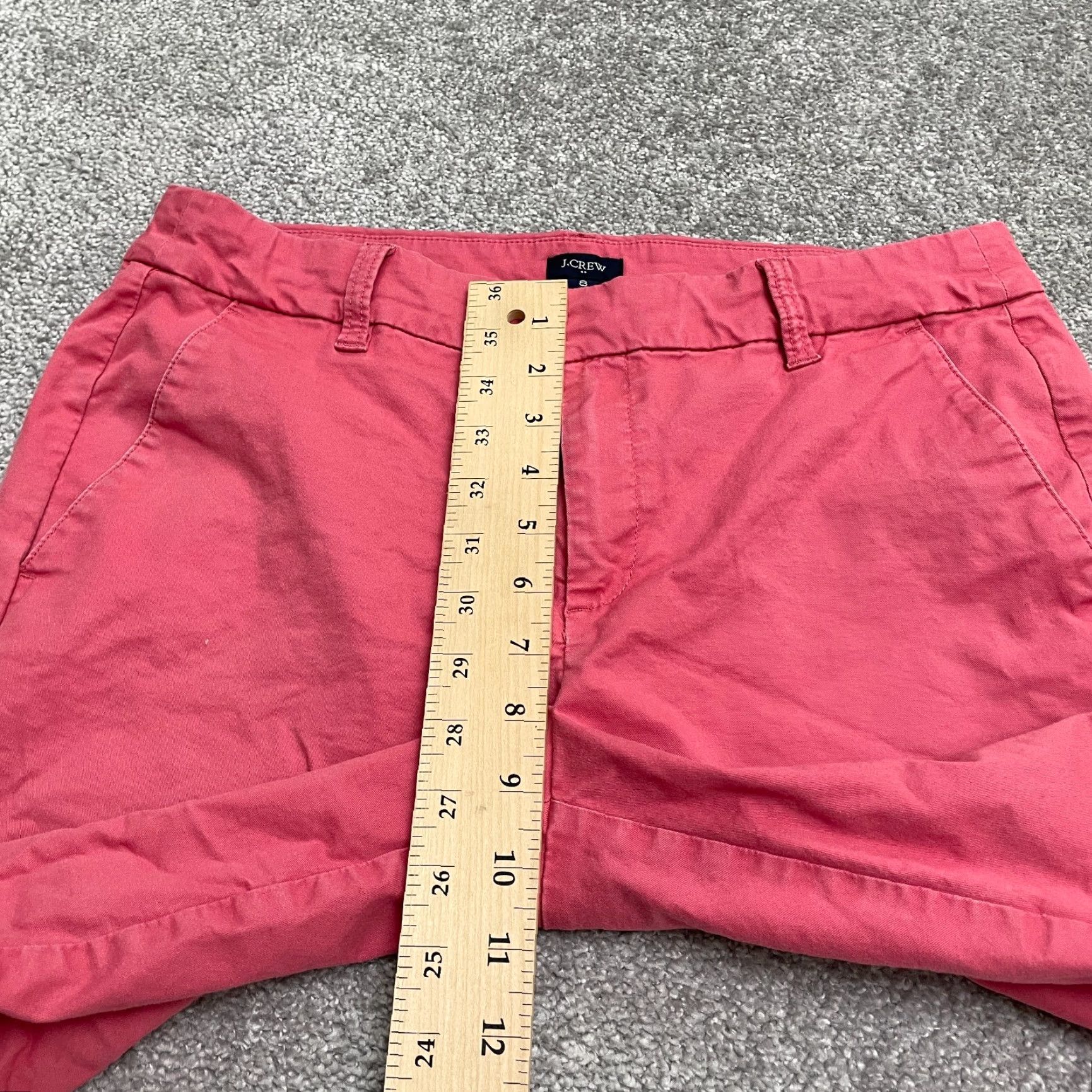 J.Crew J. Crew Chino Shorts Womens 8 Pink Cotton Pockets Mid Rise Casual Outdoor 33x9 Size 30" / US 8 / IT 44 - 7 Thumbnail