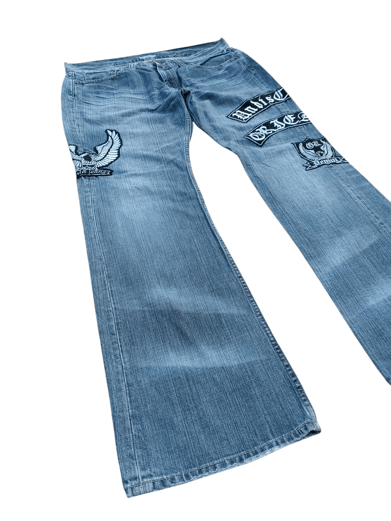 Japanese Brand FLARED RARE❤️‍🔥SORRIDERE RIPPED PATCHWORK JEANS Size US 36 / EU 52 - 18 Thumbnail