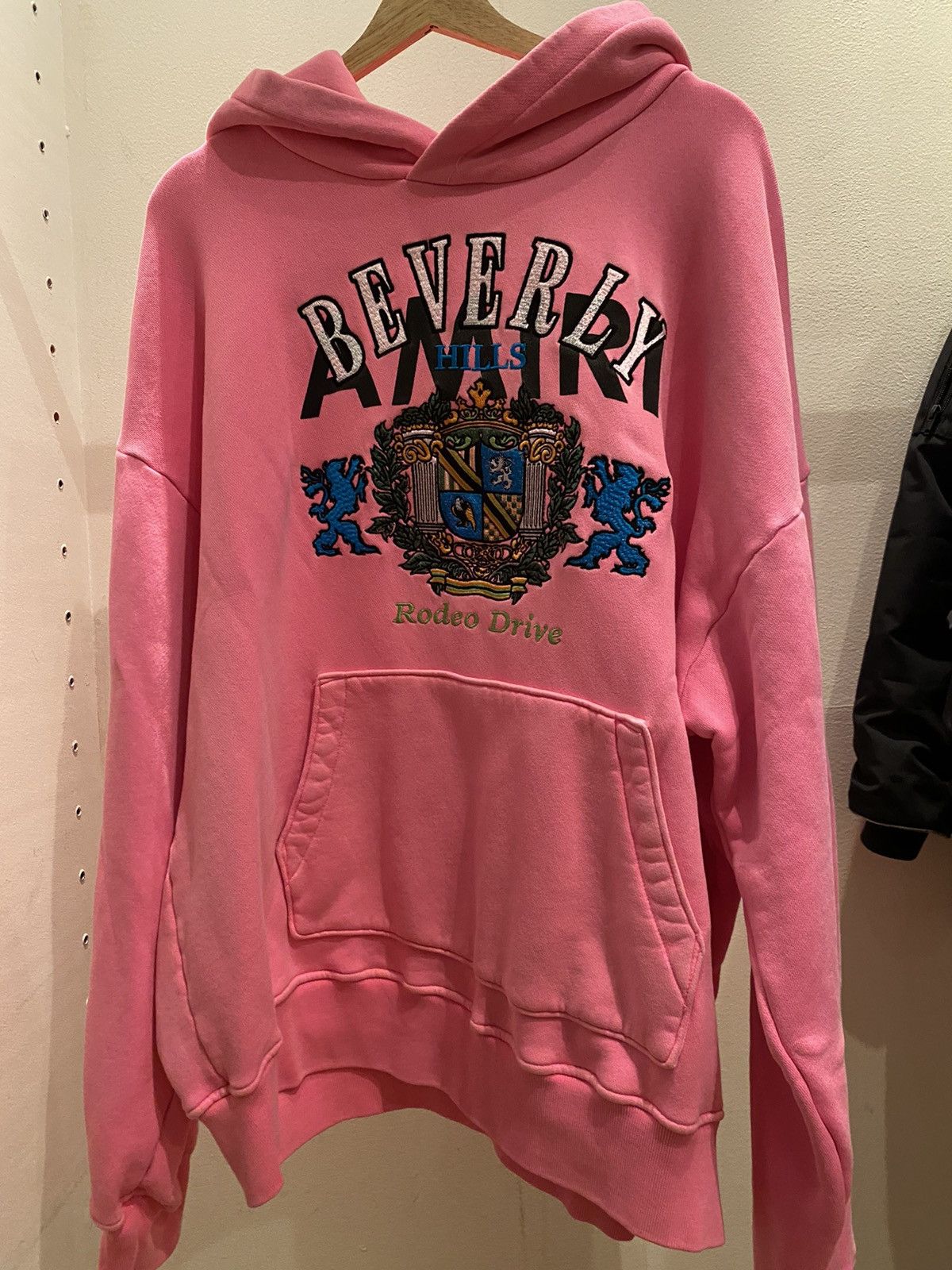 image of Amiri Rodeo Drive Hoodie Pink, Men's (Size XL)
