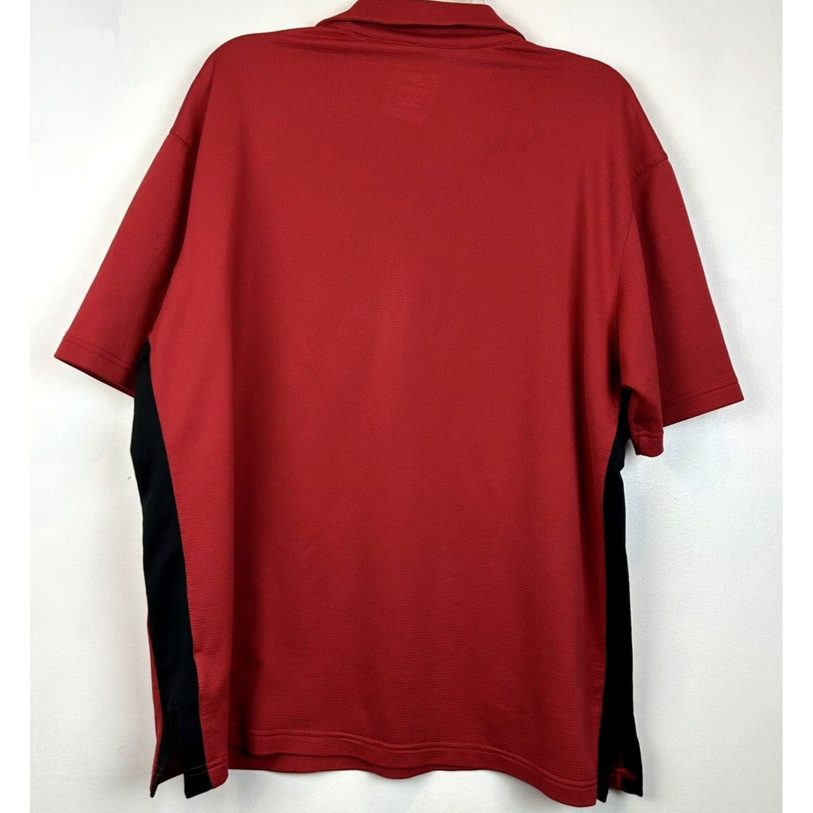 Nike Nike Polo Mens XL Red Black Golf Training Polyester Swoosh Casual Preppy Shirt Size US XL / EU 56 / 4 - 2 Thumbnail