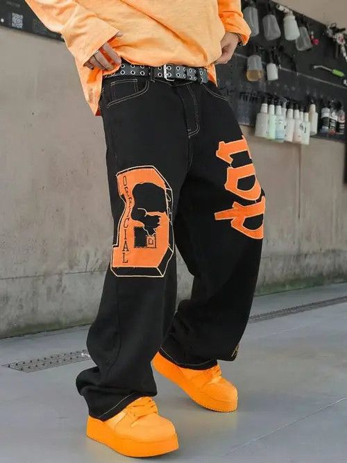 Other Modern DRIP Graphic baggy jeans pants Size US 32 / EU 48 - 4 Thumbnail