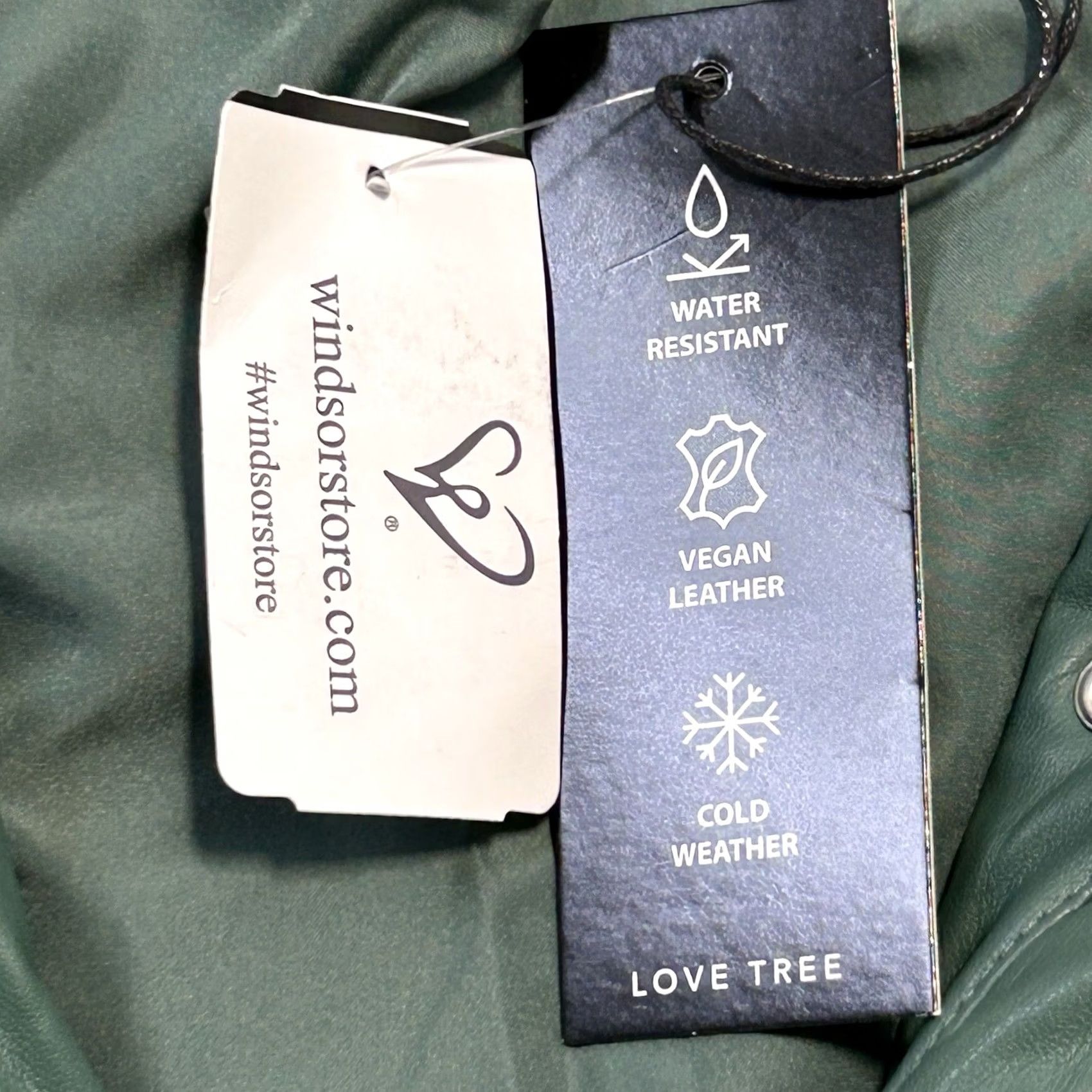 Vintage VINTAGE Windsor Love Tree Vegan Leather Puffer Crop Jacket Womens L Green Size L / US 10 / IT 46 - 5 Thumbnail