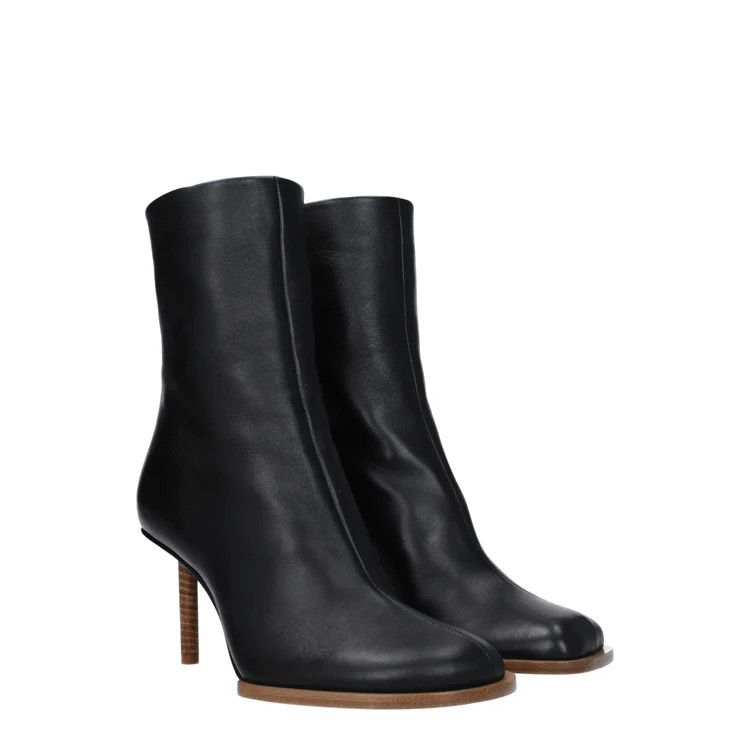 Jacquemus ob1o1e1124 Leather Ankle Boots in Black Size US 6 / IT 36 - 2 Thumbnail