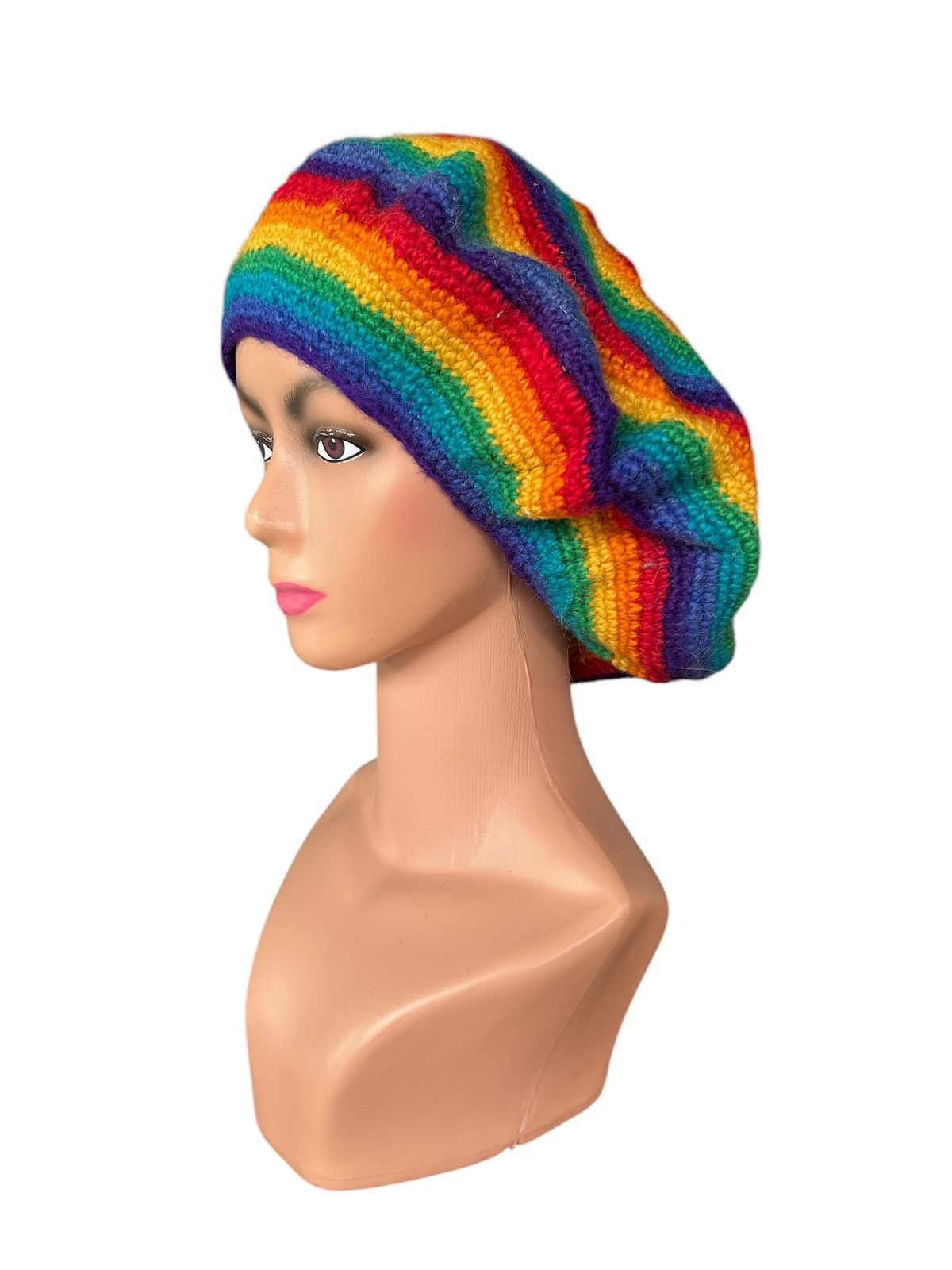Japanese Brand × Kapital × Vintage Rare Natraj Hippies Style Crochet Knitted Big Hats Size ONE SIZE - 2 Thumbnail