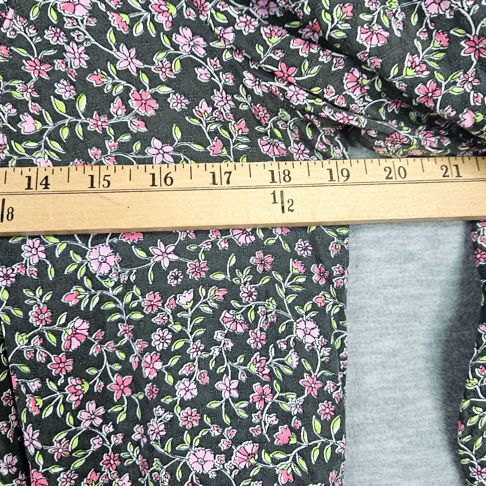 Marks & Spencer Marks & Spencer Collection Blouse Women's Size 10 Floral Printed Multicolor Round Neck Long Sleeve Casual Shirt Size L / US 10 / IT 46 - 7 Thumbnail