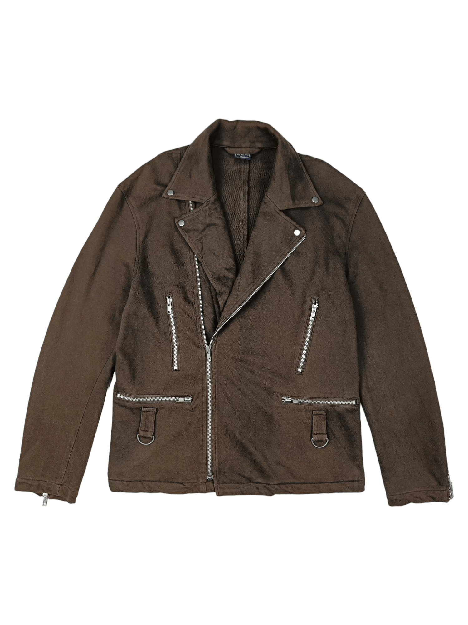 Japanese Brand Japanese Brand Double Collar Diagonal Zipper Jacket Size US L / EU 52-54 / 3 - 1 Thumbnail