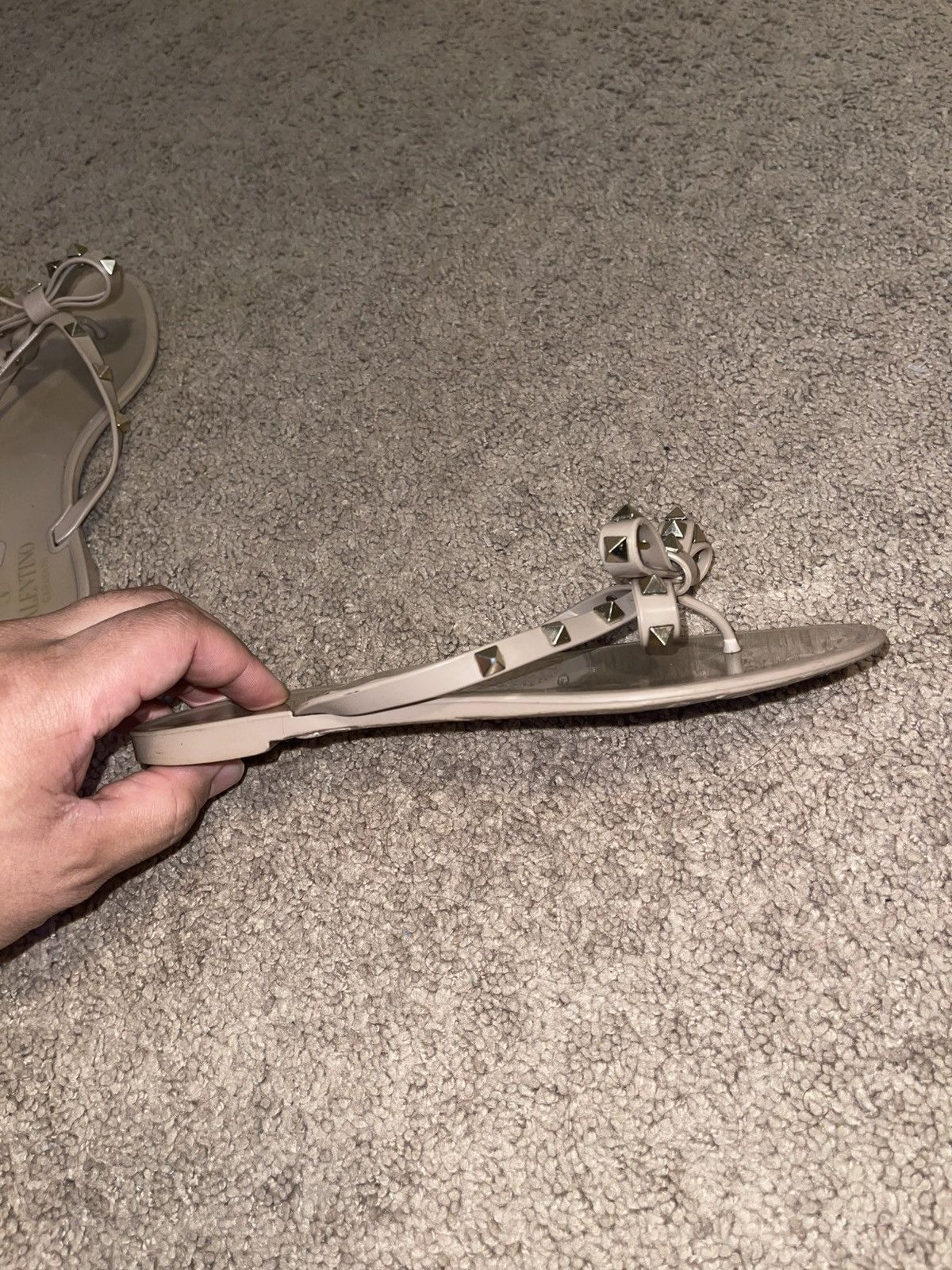 Valentino Valentino Rockstud Rubber Slippers Size US 10 / IT 40 - 7 Thumbnail