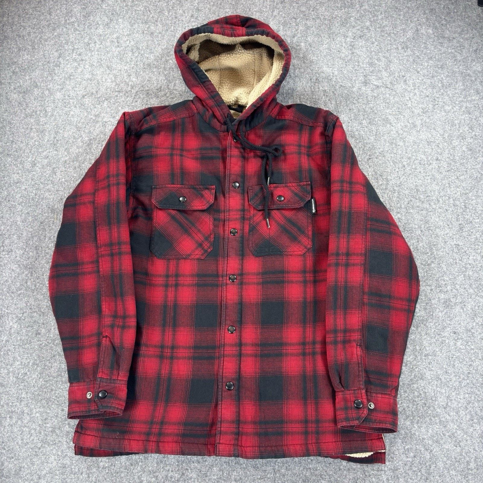 Wolverine Wolverine Sherpa Lined Hooded Flannel Jacket Red Plaid Sz. M Size US M / EU 48-50 / 2 - 3 Thumbnail