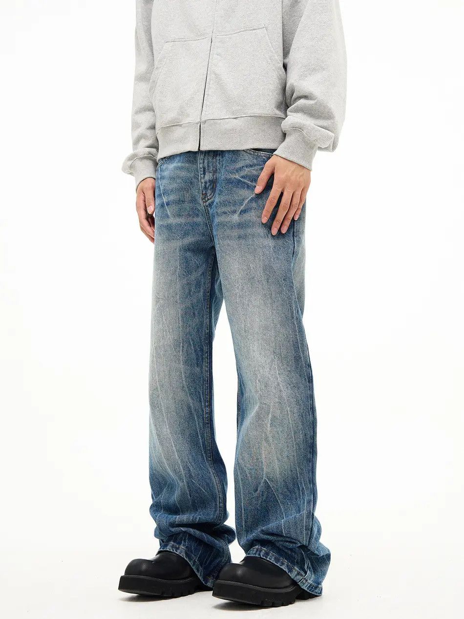 Japanese Brand × Jean Retro loose straight leg micro flared jeans Size US 32 / EU 48 - 1 Thumbnail