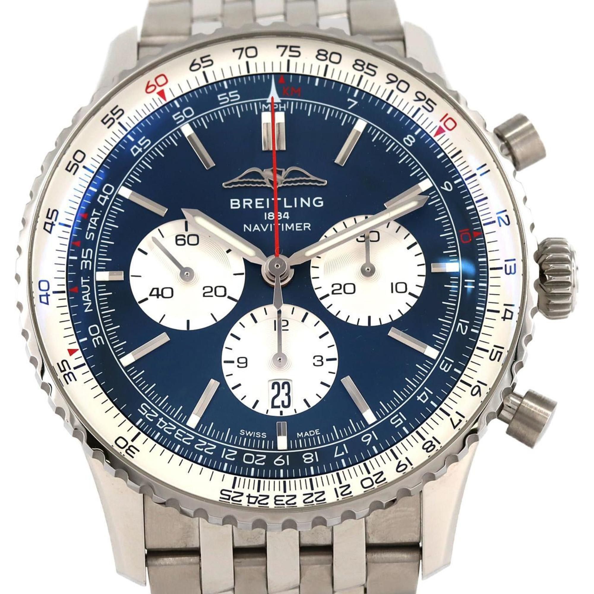 Breitling Breitling Navitimer B01 Chronograph 46 AB0137 AB0137211C1A1 SS Wristwatch Automatic Size ONE SIZE - 1 Thumbnail