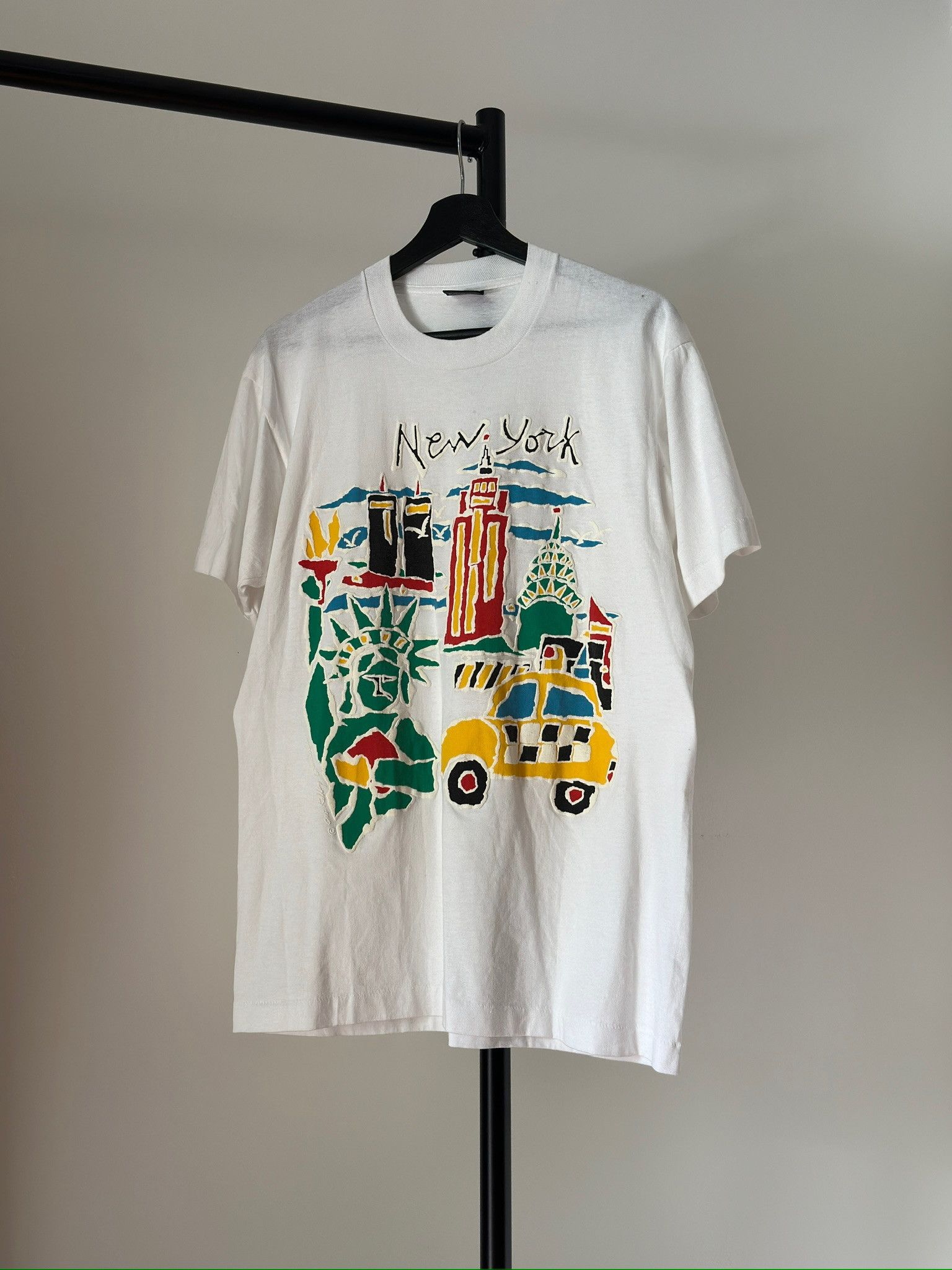Vacation × Vintage Vintage 90s NYC Tourist City & Cab T-Shirt Size US L / EU 52-54 / 3 - 1 Thumbnail