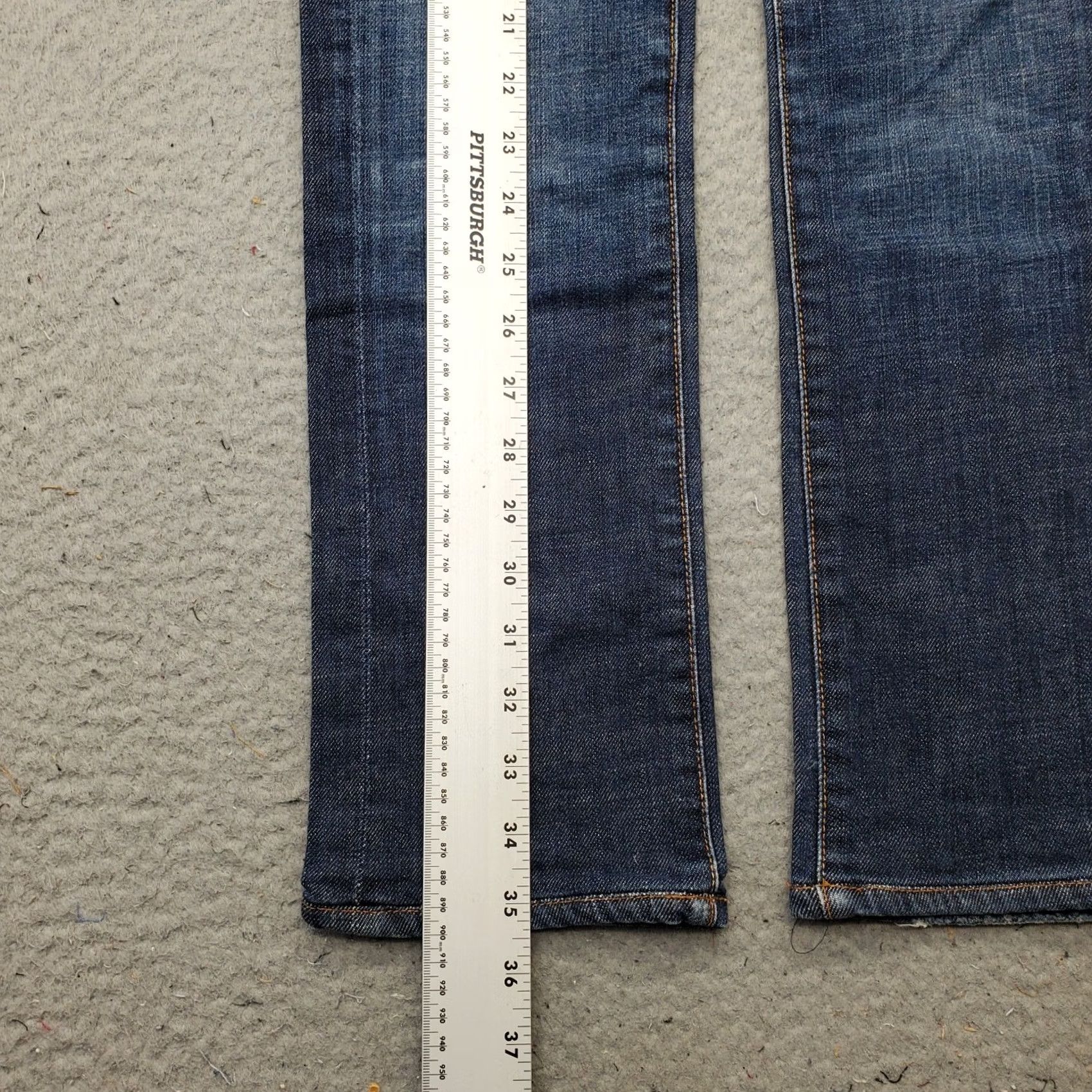 Citizens Of Humanity Citizens of Humanity Elson Jeans Womens 24 Blue Stretch High Rise Straight Leg Jeans Size 42" / US 20 - 3 Thumbnail