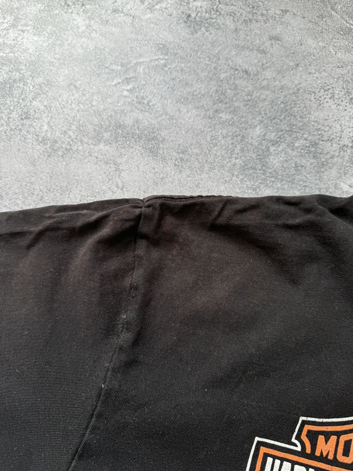 Harley Davidson × Vintage Vintage Harley Davidson Faded Black T-Shirt Size US XL / EU 56 / 4 - 7 Thumbnail