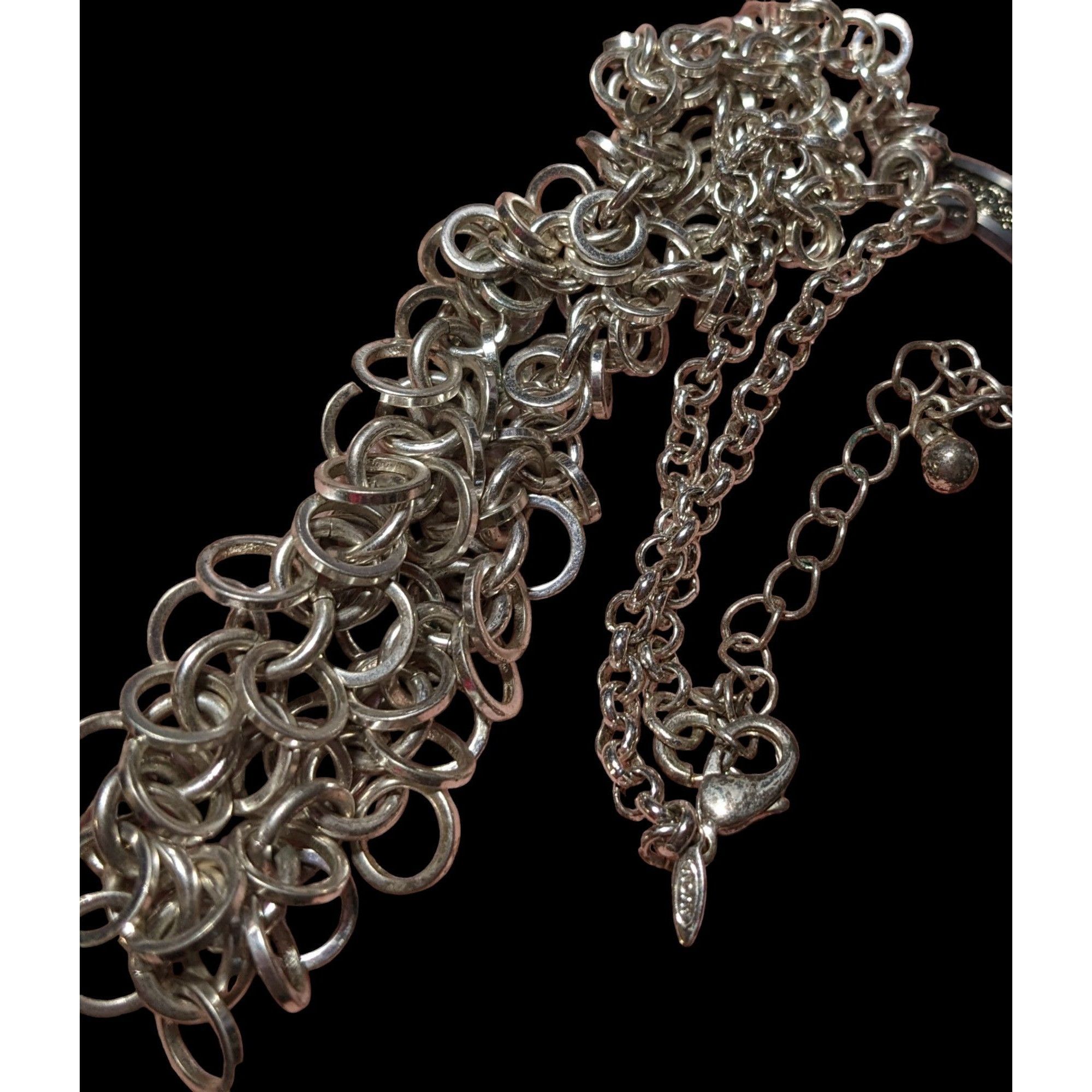 Other Vintage Avon Silver Ring Cluster Necklace Size ONE SIZE - 4 Thumbnail