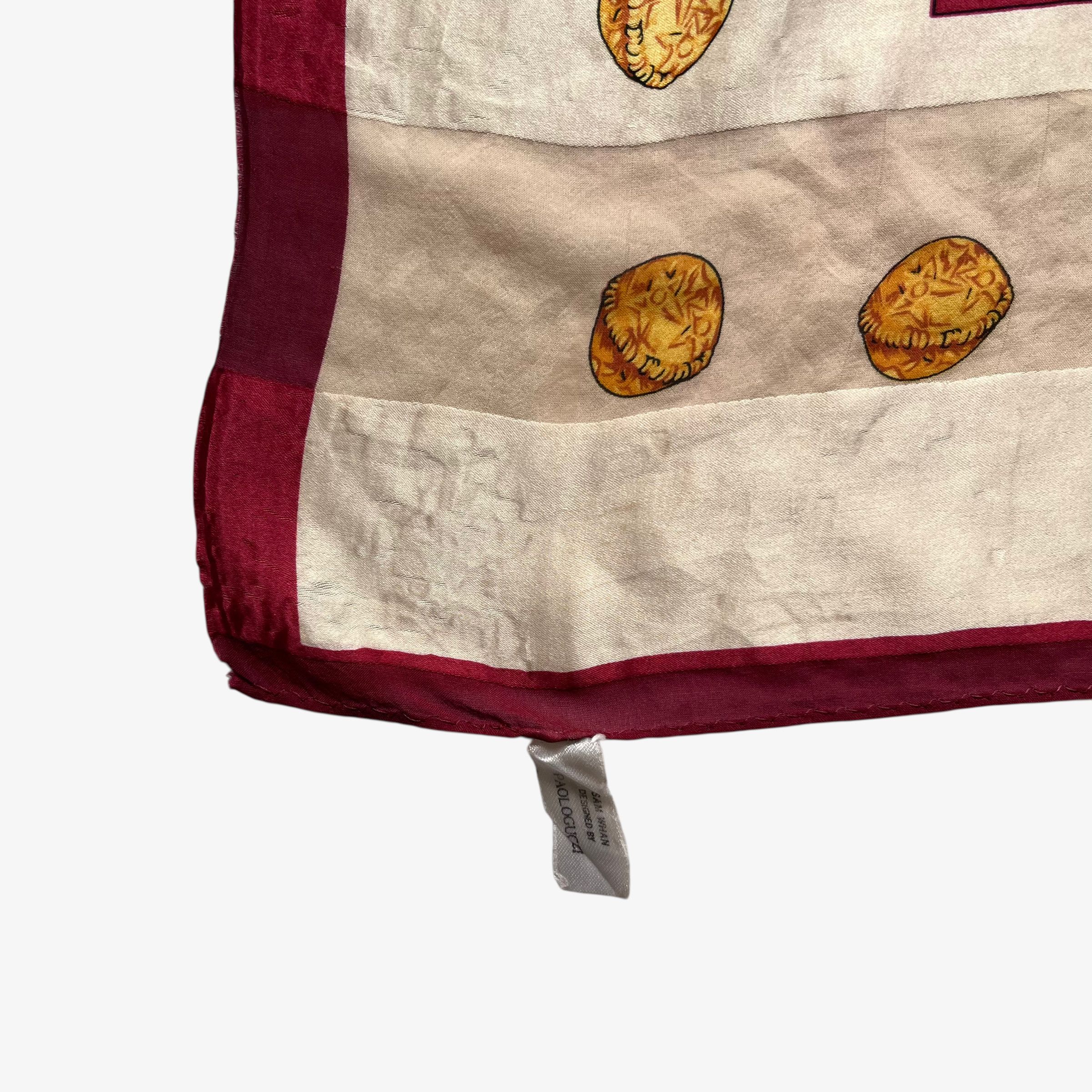 Paolo Gucci Vintage 80s Paolo Gucci Jewel & Equestrian Print Silk Scarf Size ONE SIZE - 3 Thumbnail