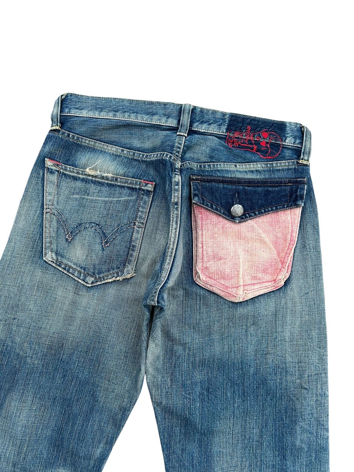 Kapital Vintage Edwin Skull Distressed Japanese Faded Denim Jeans ☠️ Size US 32 / EU 48 - 12 Thumbnail