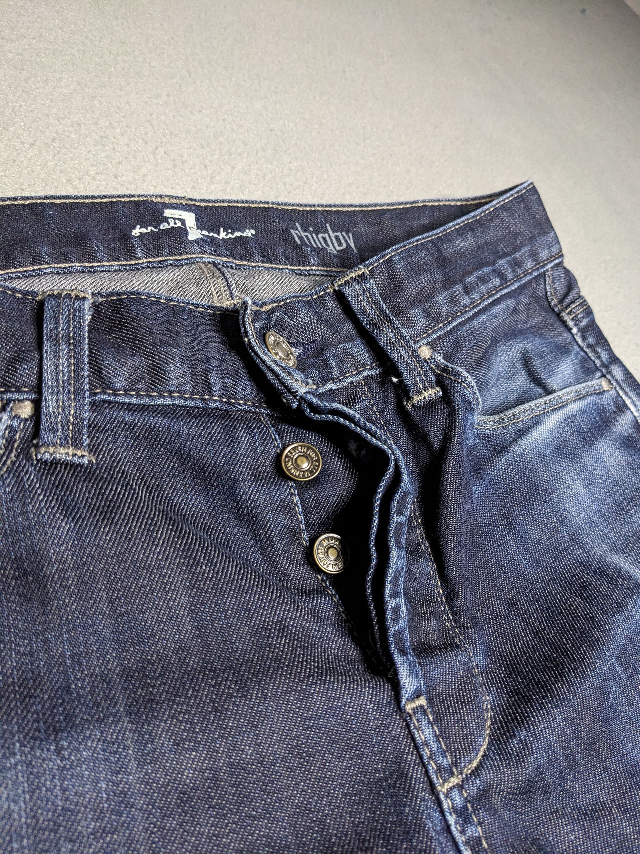 7 For All Mankind 7 For All Mankind Mens Rhigby Jeans 31x30 USA Denim Straight Size US 31 - 12 Thumbnail