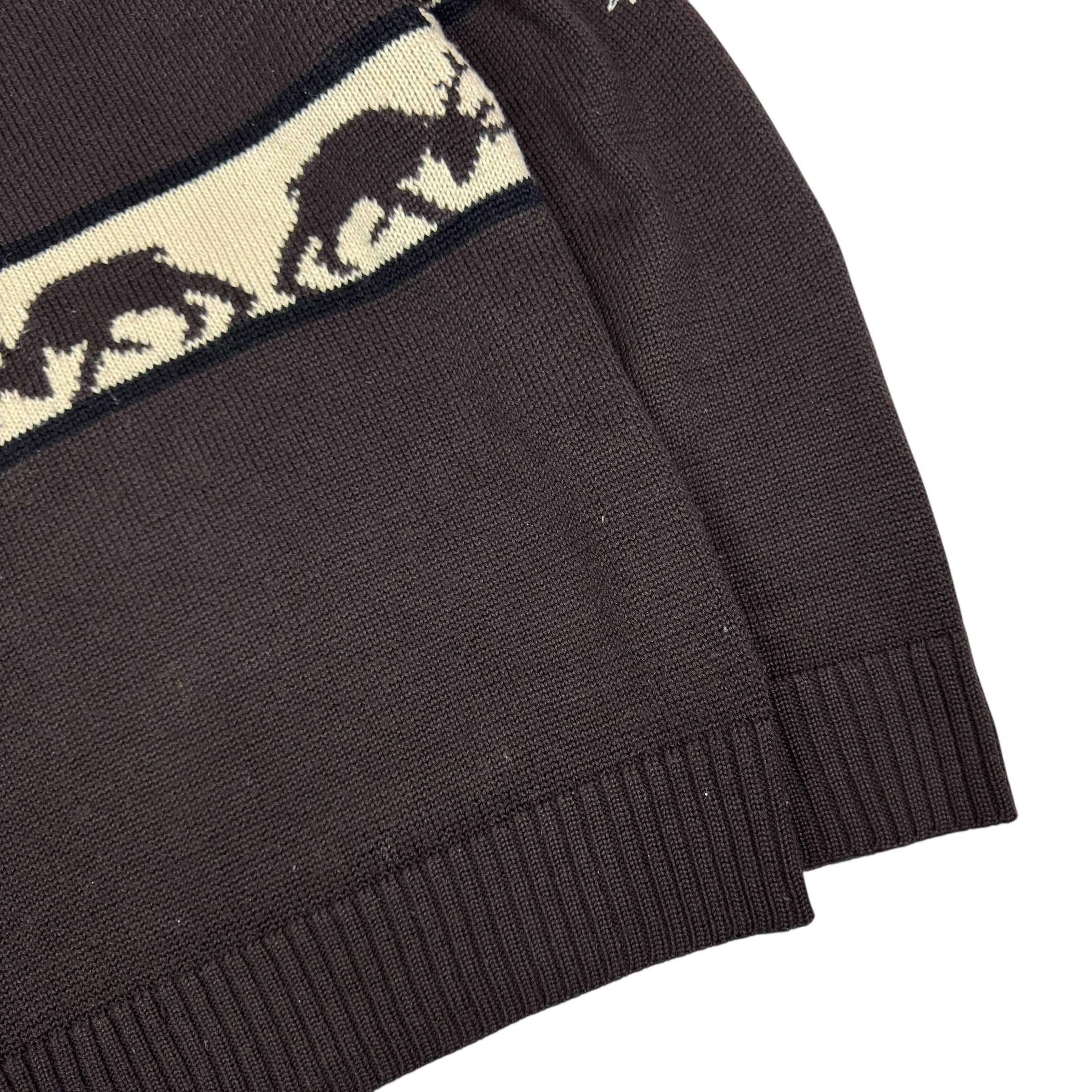 Stussy Stüssy vintage Brown Knit Nordic Pattern Pullover Sweater L Size US L / EU 52-54 / 3 - 7 Thumbnail