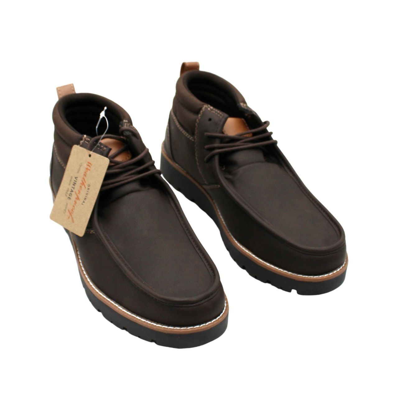WEATHERPROOF VINTAGE Mens Brown Pull Tab Chester Toe 