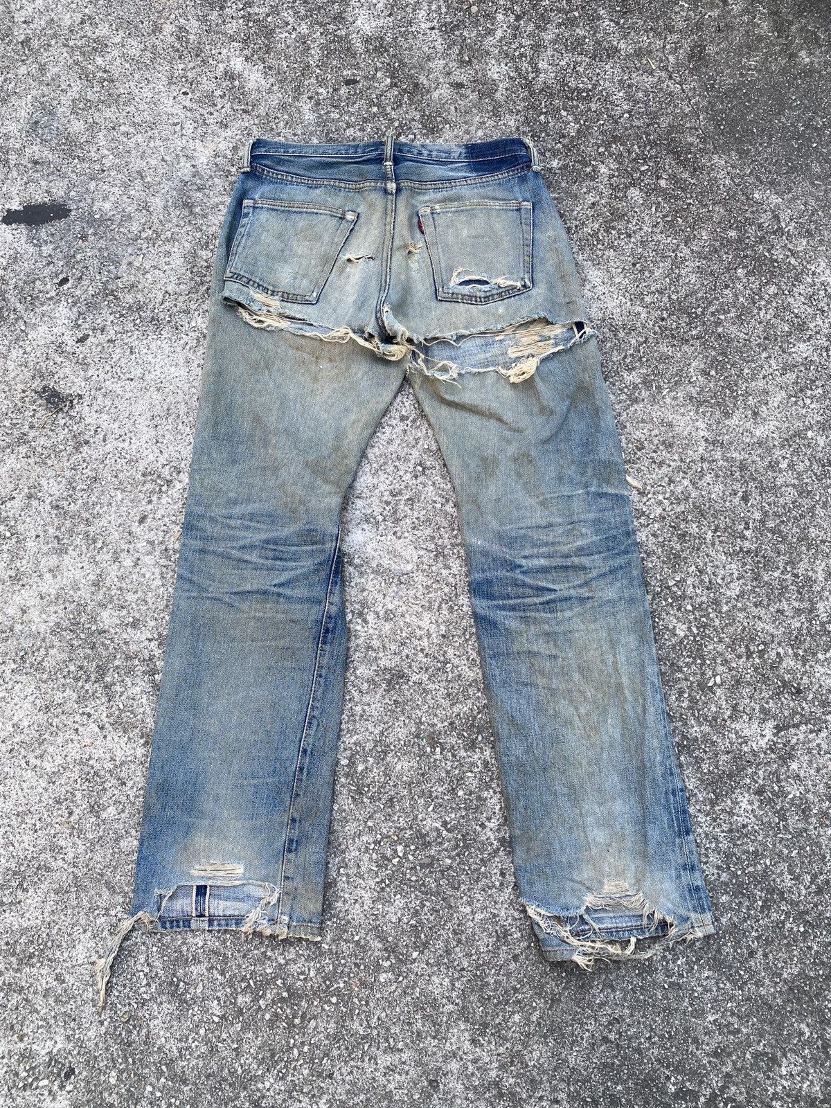 Denime Denime Japan Thrashed Distressed Selvedge Denim Size US 30 / EU 46 - 3 Thumbnail