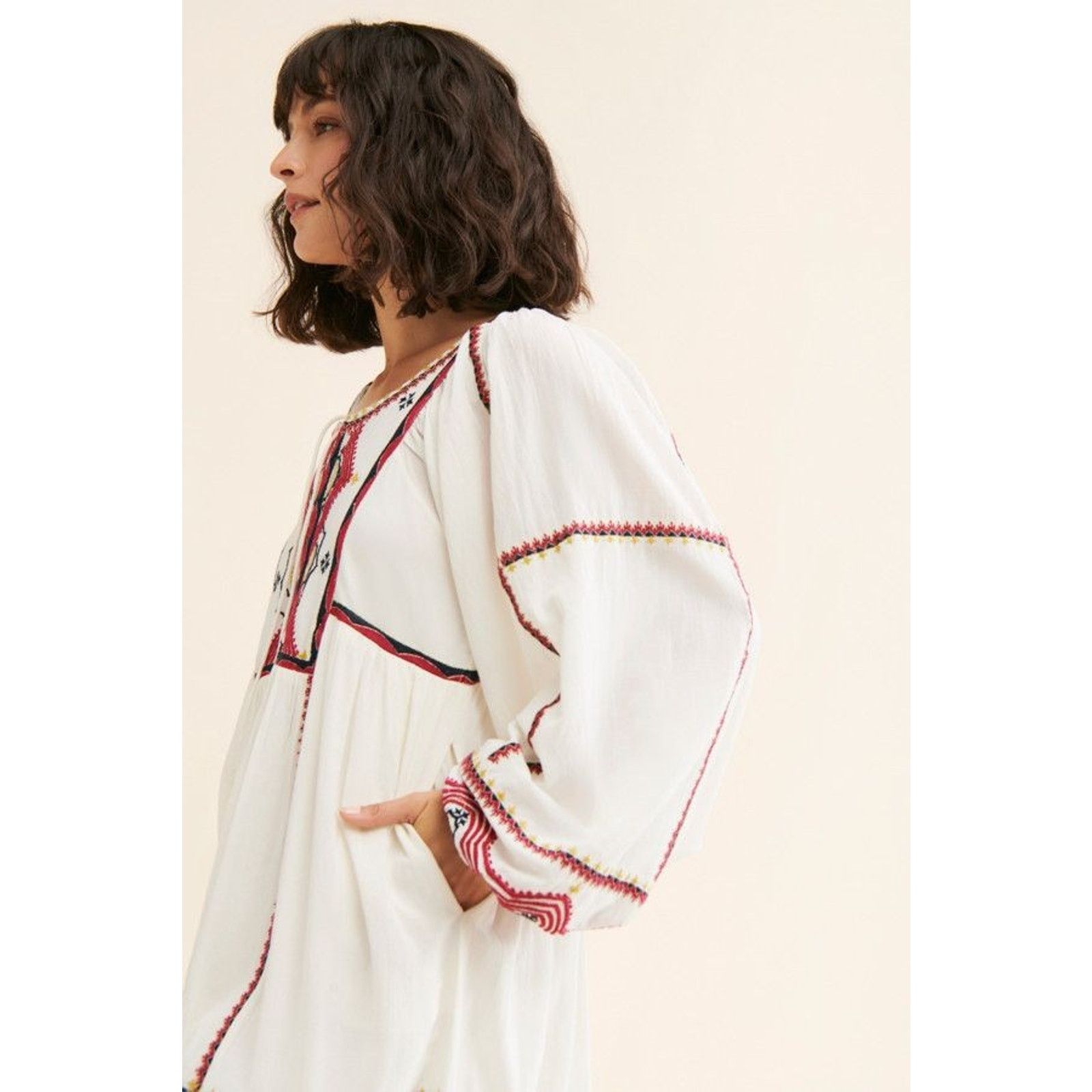 Free People New FREE PEOPLE Sweet Escape Midi Dress $198 SMALL Ivory Size S / US 4 / IT 40 - 3 Thumbnail