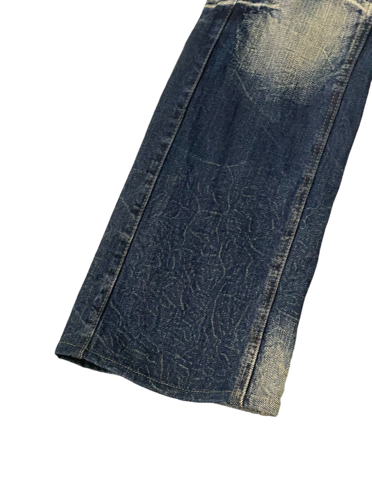 Japanese Brand Slight Flare Cargo Jeans Nicole Club Acid Wash Boot Cut 8🟦4 Size US 33 - 5 Thumbnail