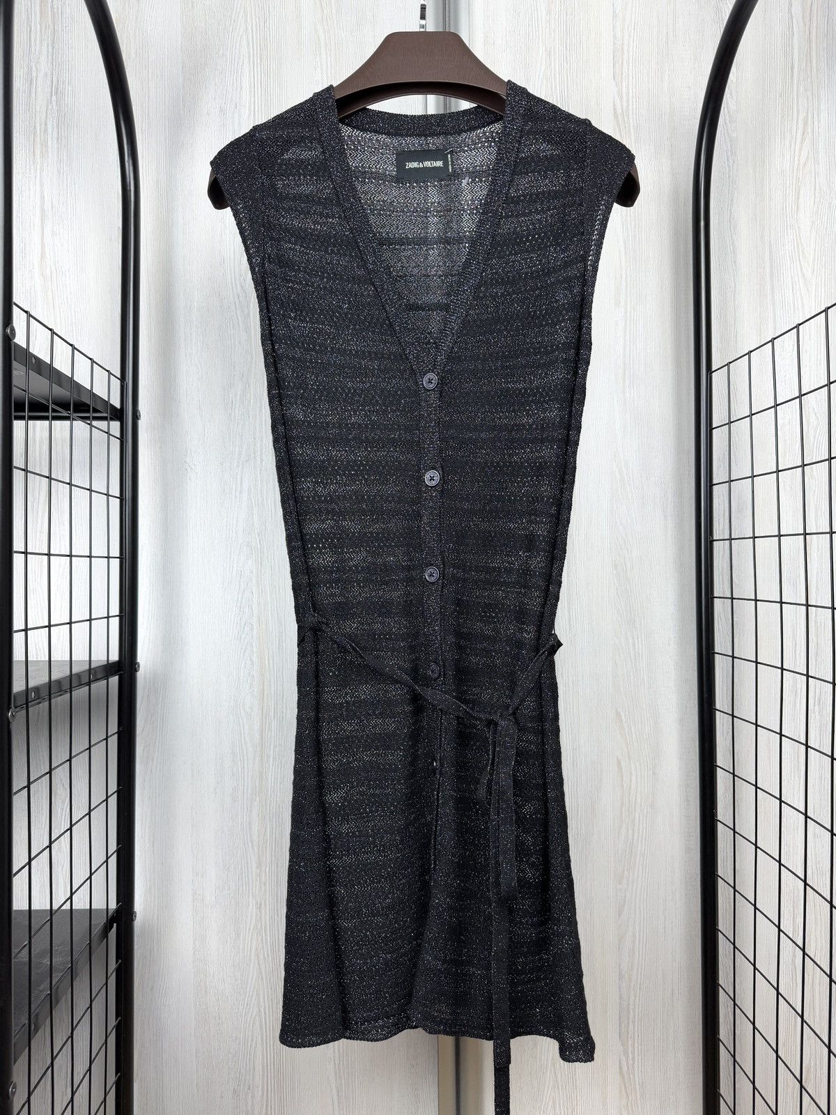 Zadig & Voltaire Zadig Voltaire Marty Pointelle Crl Long Button Cardigan Mesh Size S / US 4 / IT 40 - 2 Thumbnail
