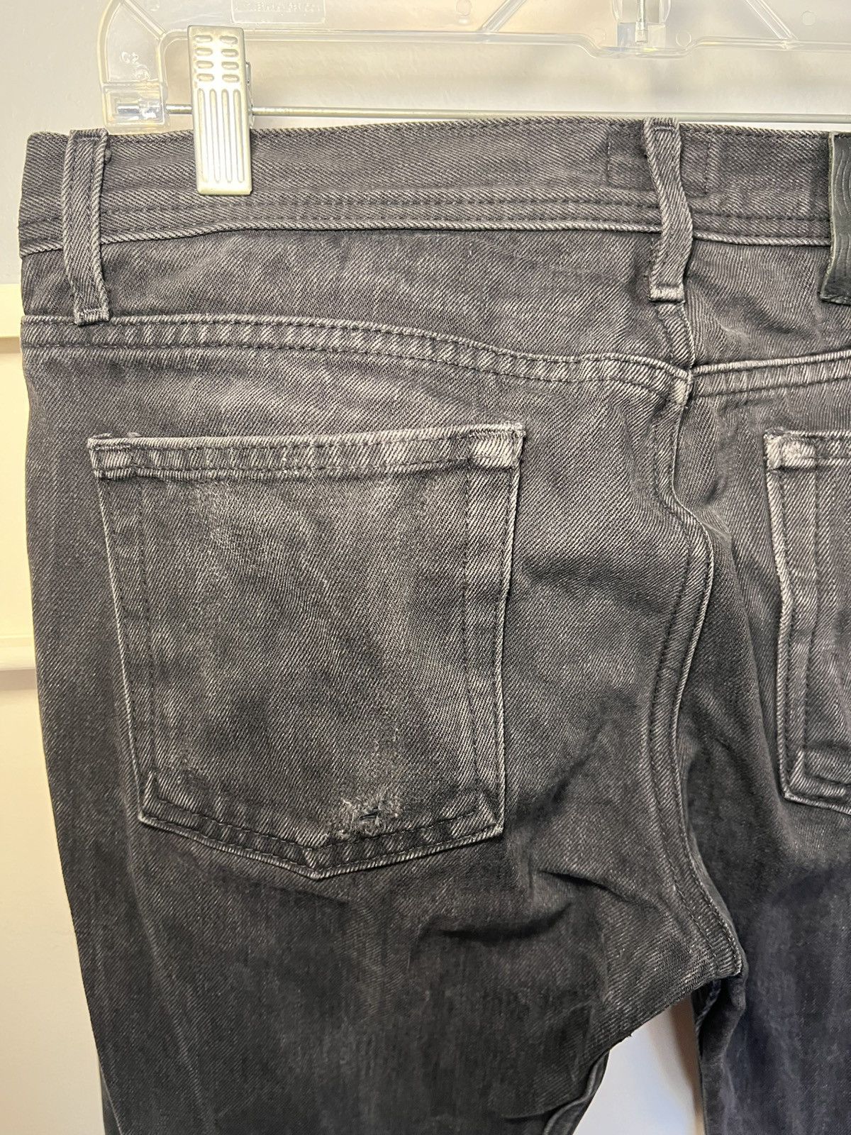 Naked & Famous Vintage Naked & Famous black raw selvedge denim slim jeans Size US 33 - 11 Thumbnail