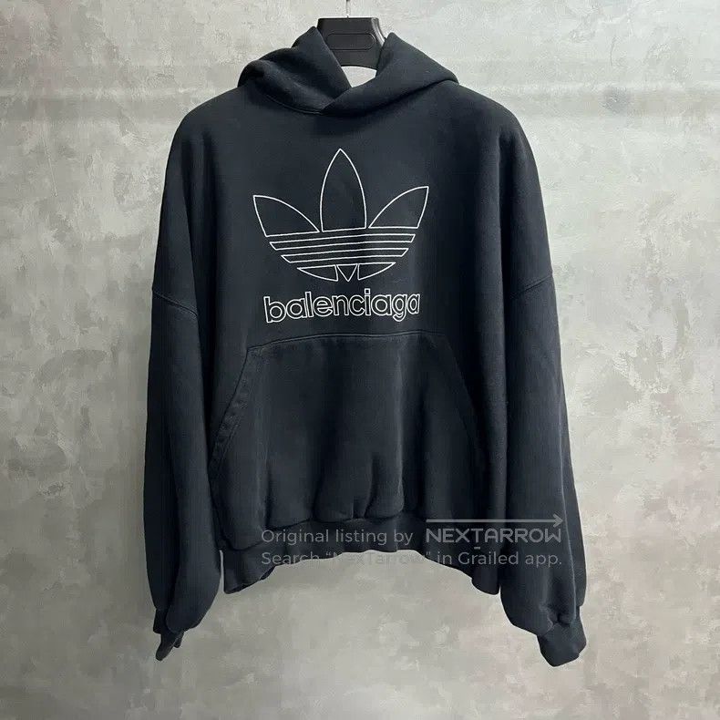 Balenciaga Balenciaga Black joint Logo letter printed hooded sweater Size US S / EU 44-46 / 1 - 1 Thumbnail
