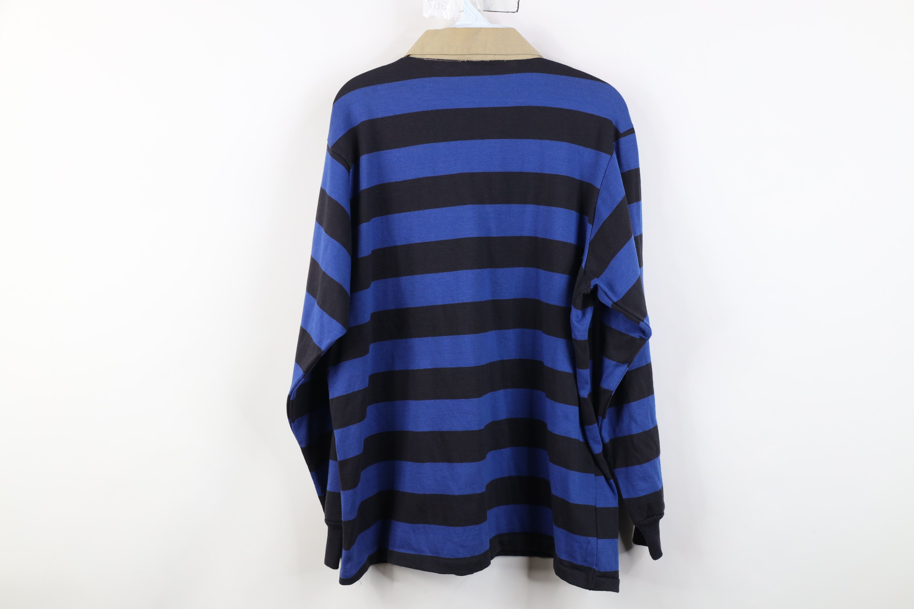 Vintage Vintage 90s Streetwear Block Knit Long Sleeve Rugby Polo USA Size US XL / EU 56 / 4 - 12 Thumbnail