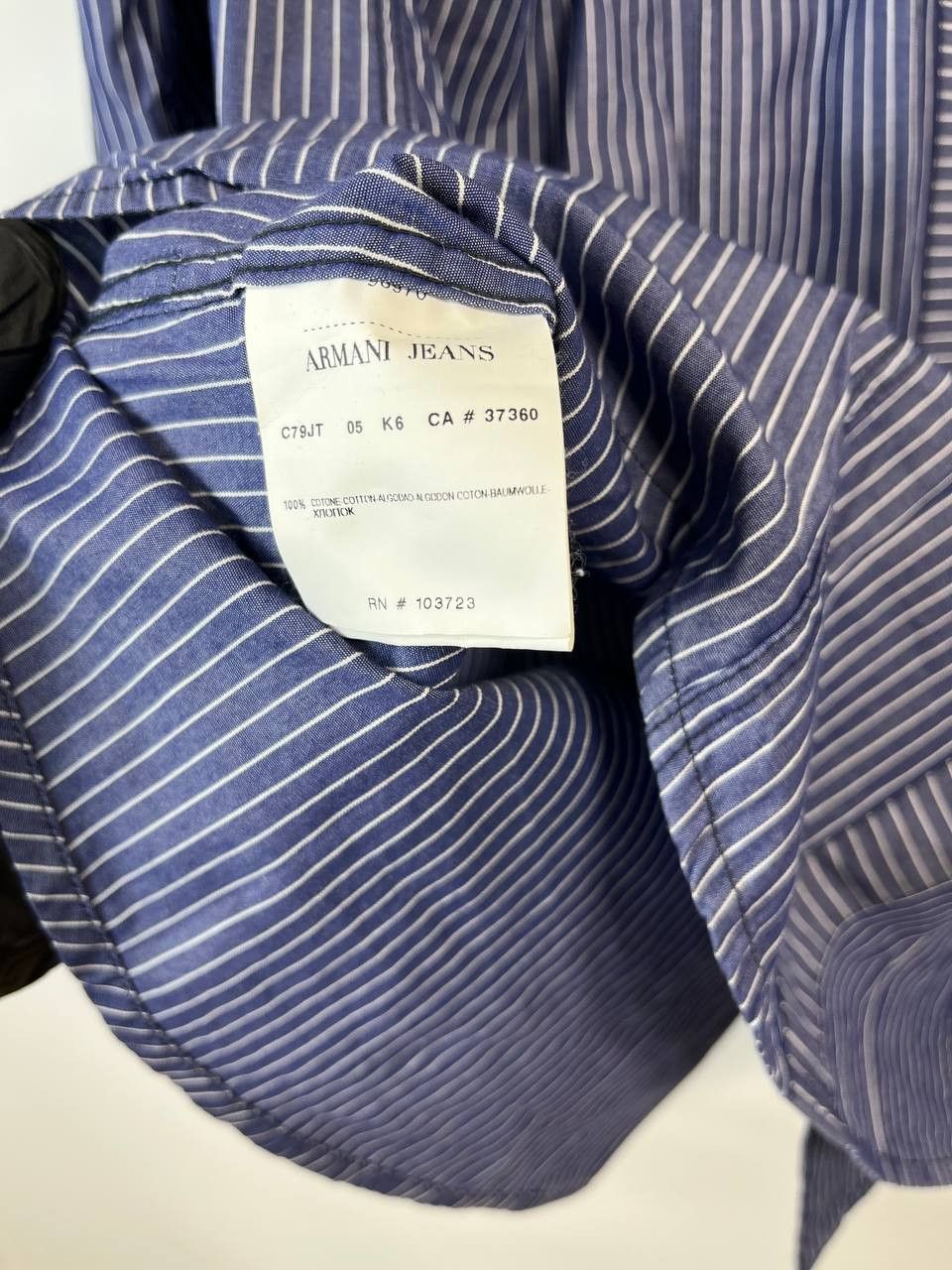 Armani Armani Jeans Striped Button-Front Long Sleeve Sz M Size US M / EU 48-50 / 2 - 4 Thumbnail