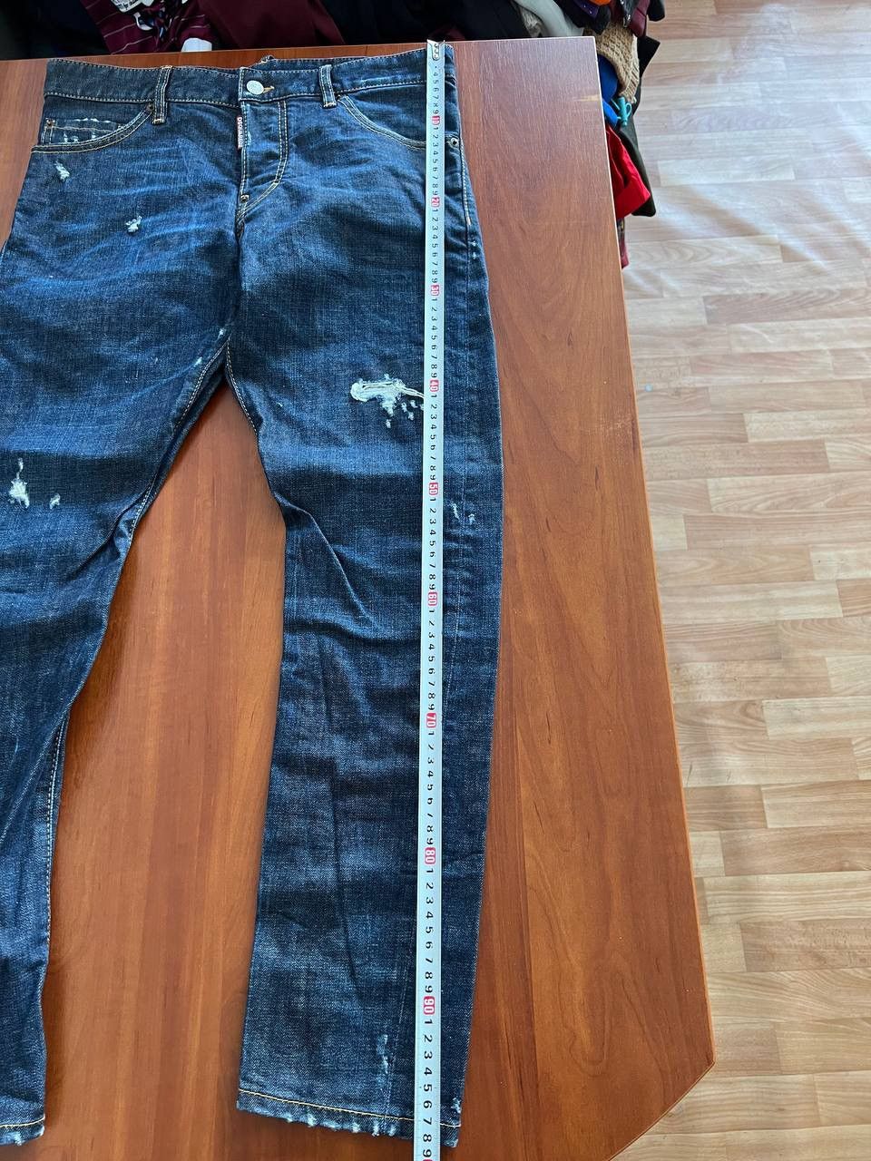 Dsquared2 2017 DSQUARED 2 BLUE ARTIFICIALLY WORN SEXY TWIST PANTS 46 Size US 44 / EU 60 - 16 Thumbnail