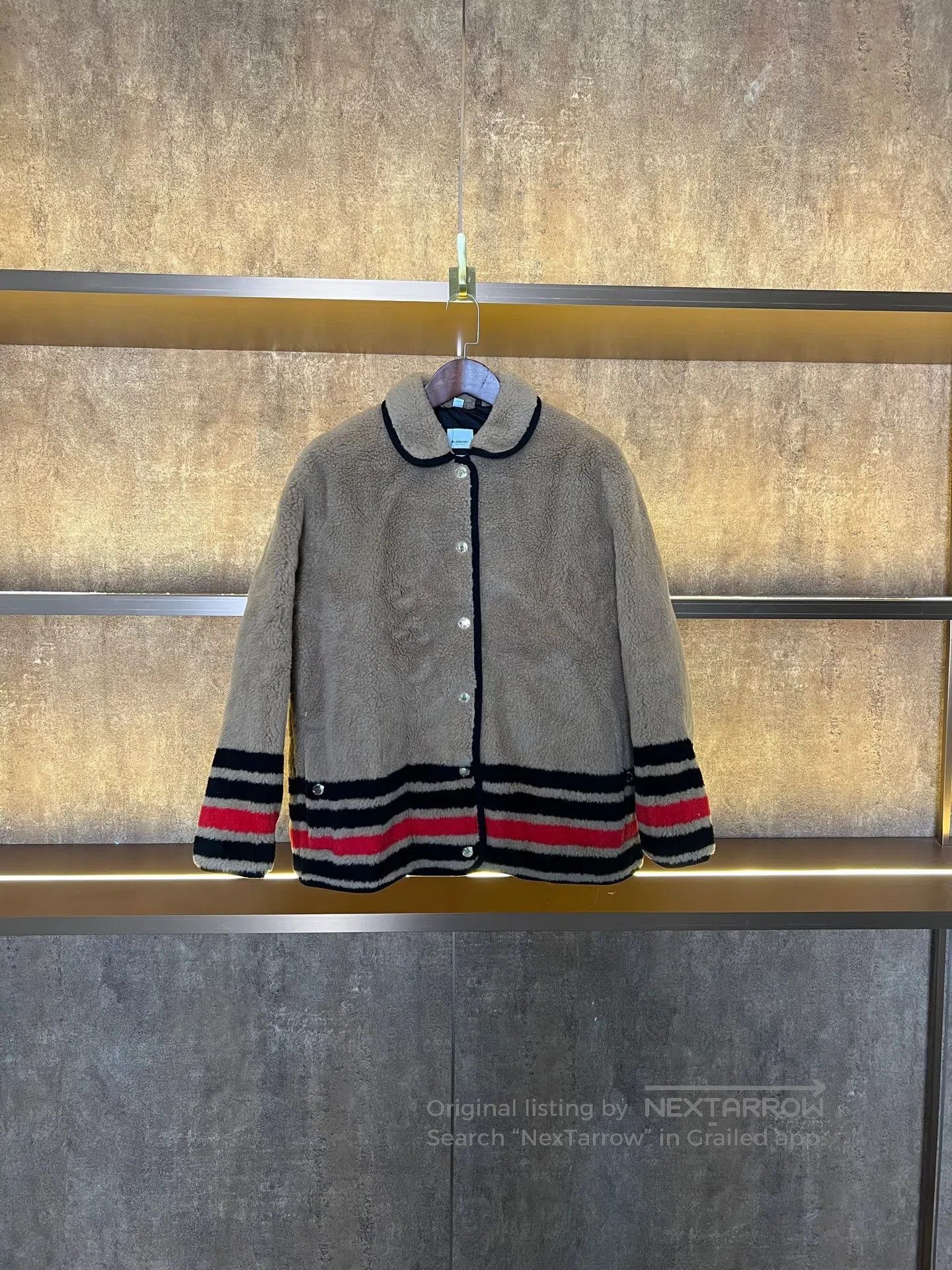Burberry Burberry Striped Teddy Jacket| Size M / US 6-8 / IT 42-44 - 1 Thumbnail
