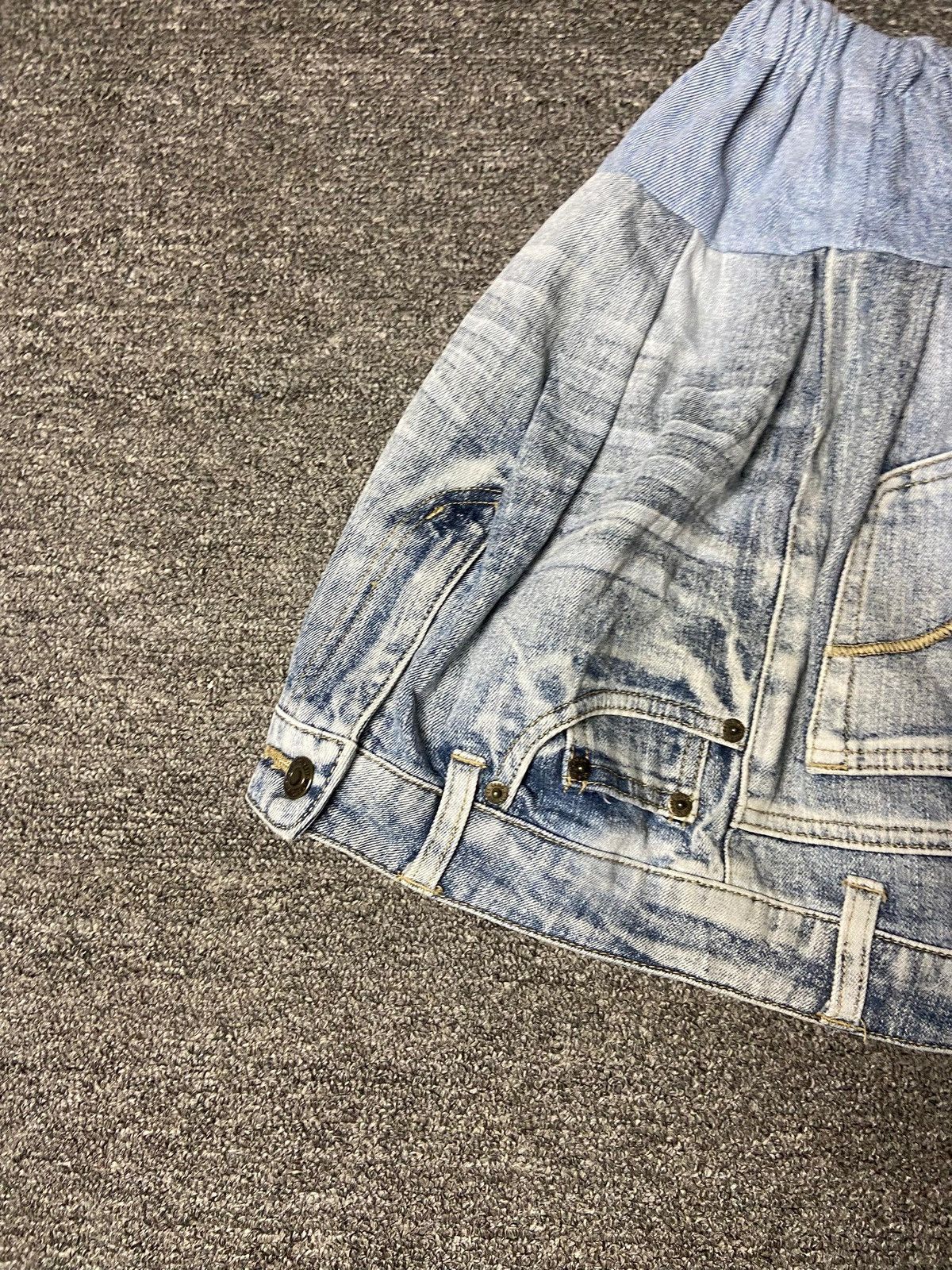 Japanese Brand Japanese Brand Upcycle Patchwork Mini Denim Skirt (167) Size 22" - 10 Thumbnail