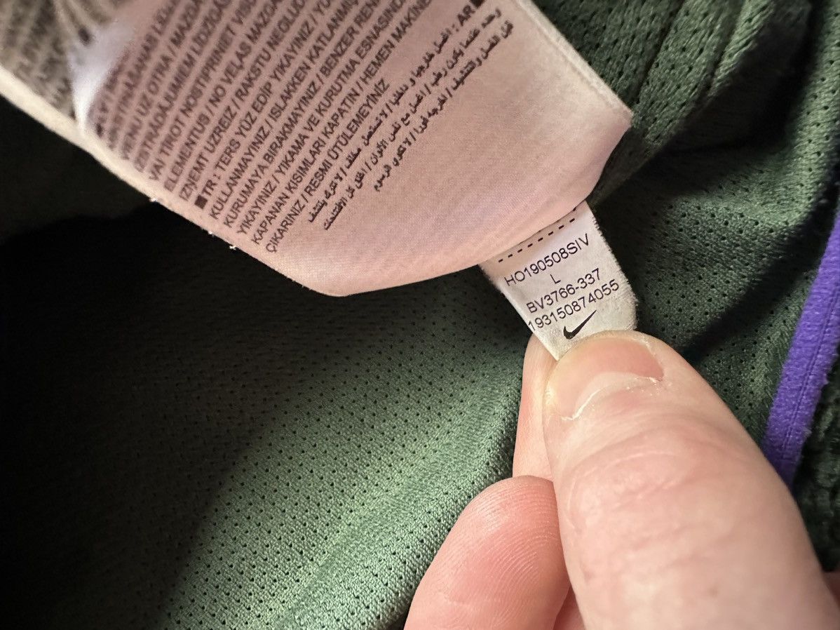 Nike Fleece jacket anorak Sherpa green rare size L logo