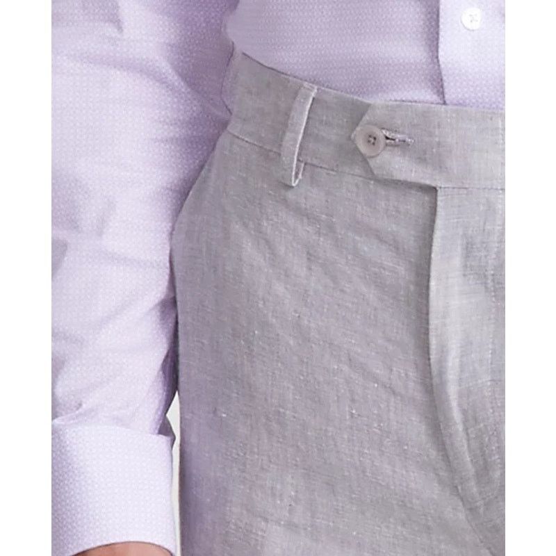 Bar III Bar III Men's Grey Linen Casual Slim-Fit Suit Pants W30 L30 Size US 30 / EU 46 - 5 Thumbnail