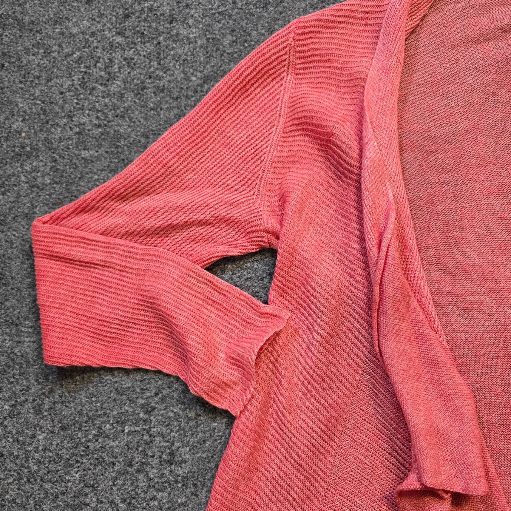 Eileen Fisher VINTAGE Eileen Fisher Cardigan Women Size Large Petite Pink Linen Open Casual Beachy Size L / US 10 / IT 46 - 4 Thumbnail