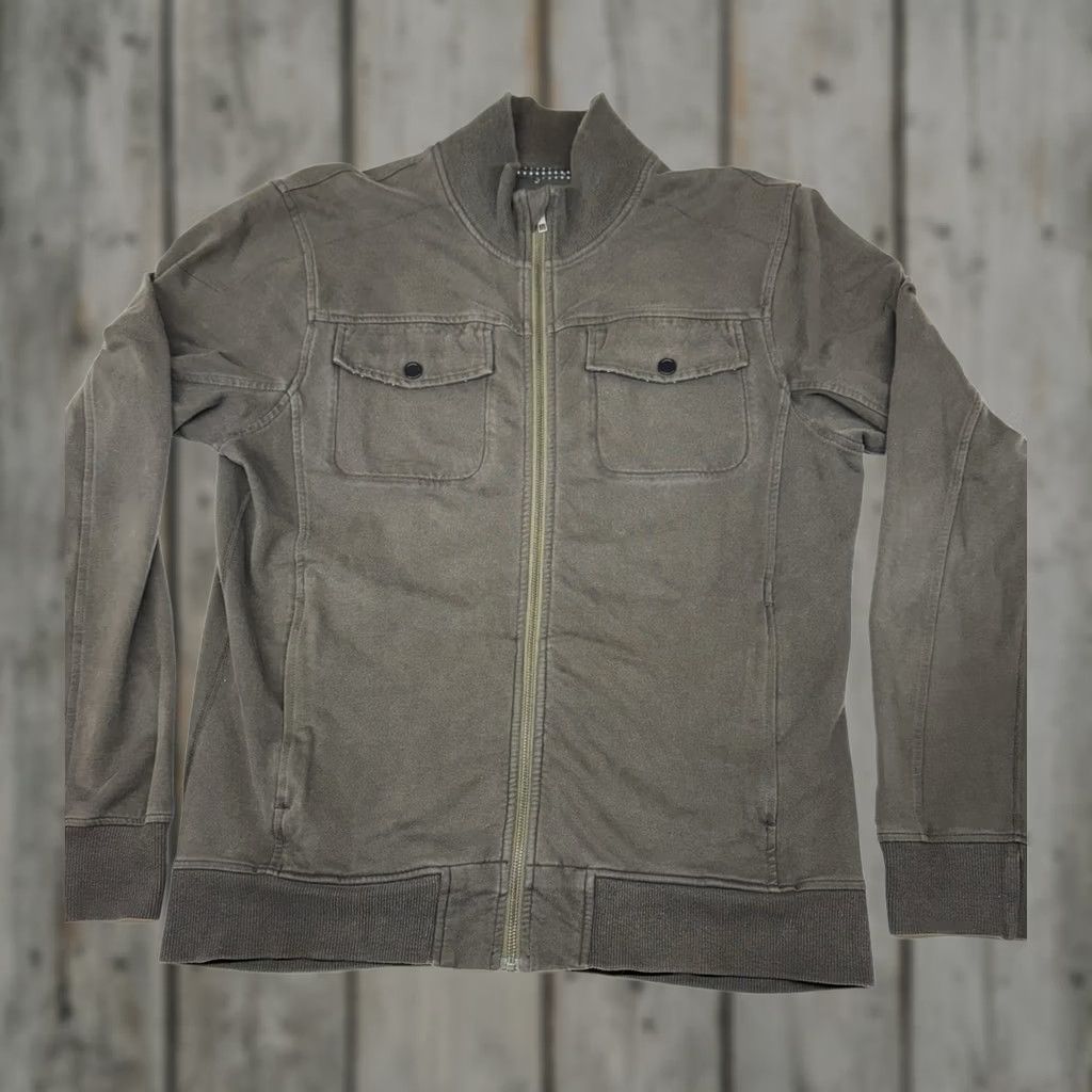 Lululemon Lululemon Full Zip Jacket Men L Green Jericho Cotton Terry Bomber Pockets Jacket Size US L / EU 52-54 / 3 - 1 Thumbnail