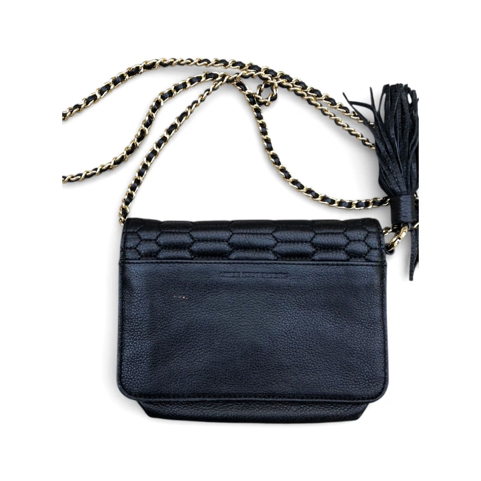 Vintage Aimee Kestenberg Black Alexis II Chain Crossbody Bag Purse Women's Leather Quilt Small | Designer Crossbody Bag Mens? Size ONE SIZE - 2 Thumbnail