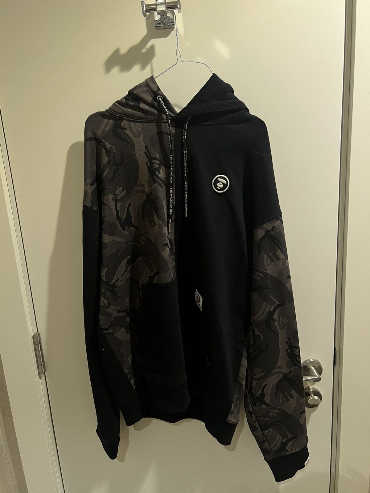 Aape AAPE BY BATHING APE BLACK / GRAY MONOGRAM HOODIE BRAND NEW Size US M / EU 48-50 / 2 - 1 Thumbnail