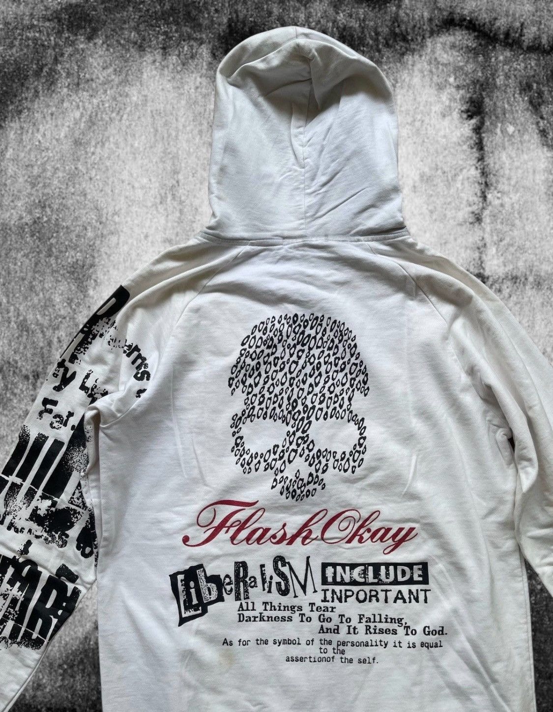 Roen Y2K Dangerous Warning Skull Poem Roen Hoodie Size US M / EU 48-50 / 2 - 3 Thumbnail