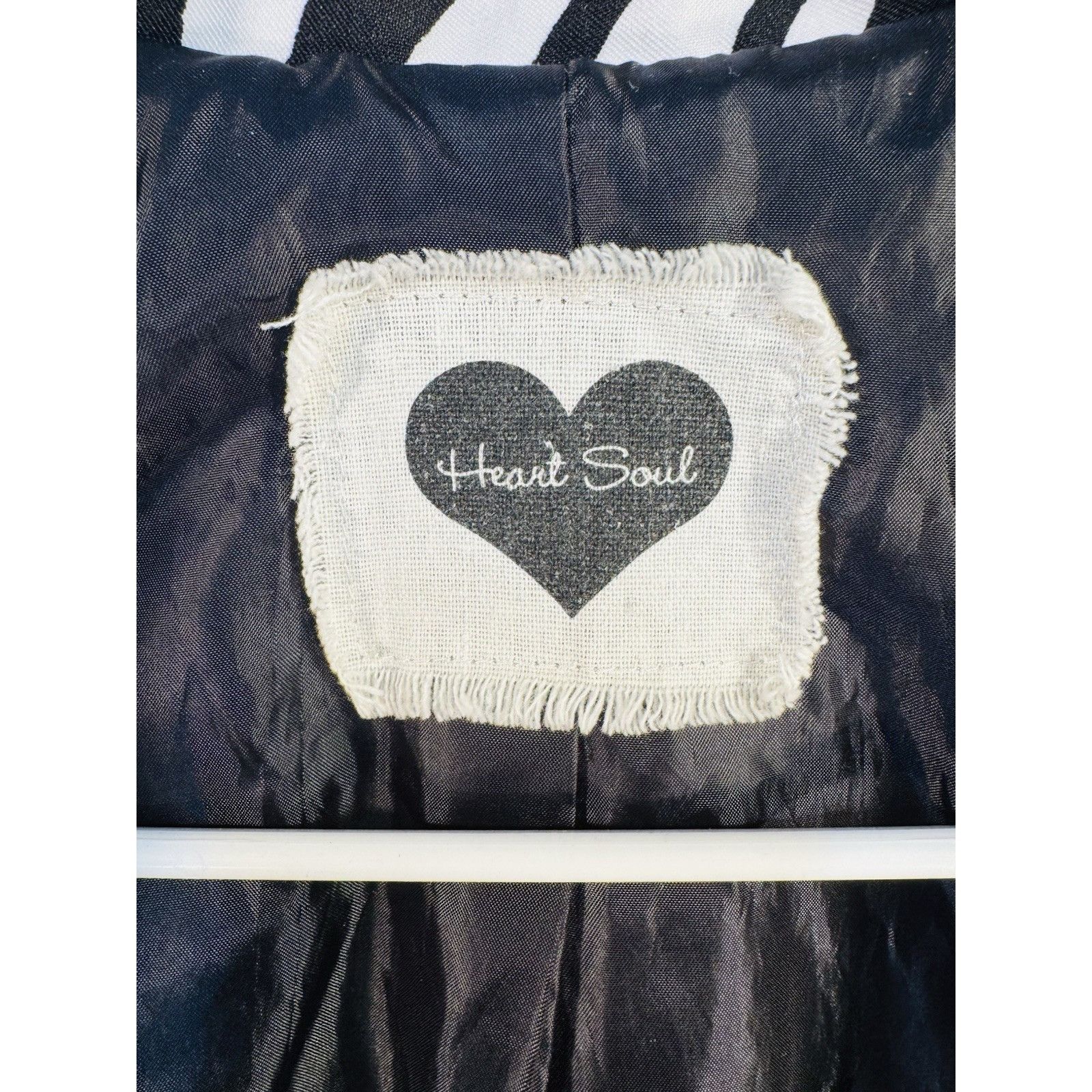 Other Heart Soul Black & White Zebra Stripes Button Up Coat Jacket Size M / US 6-8 / IT 42-44 - 4 Thumbnail