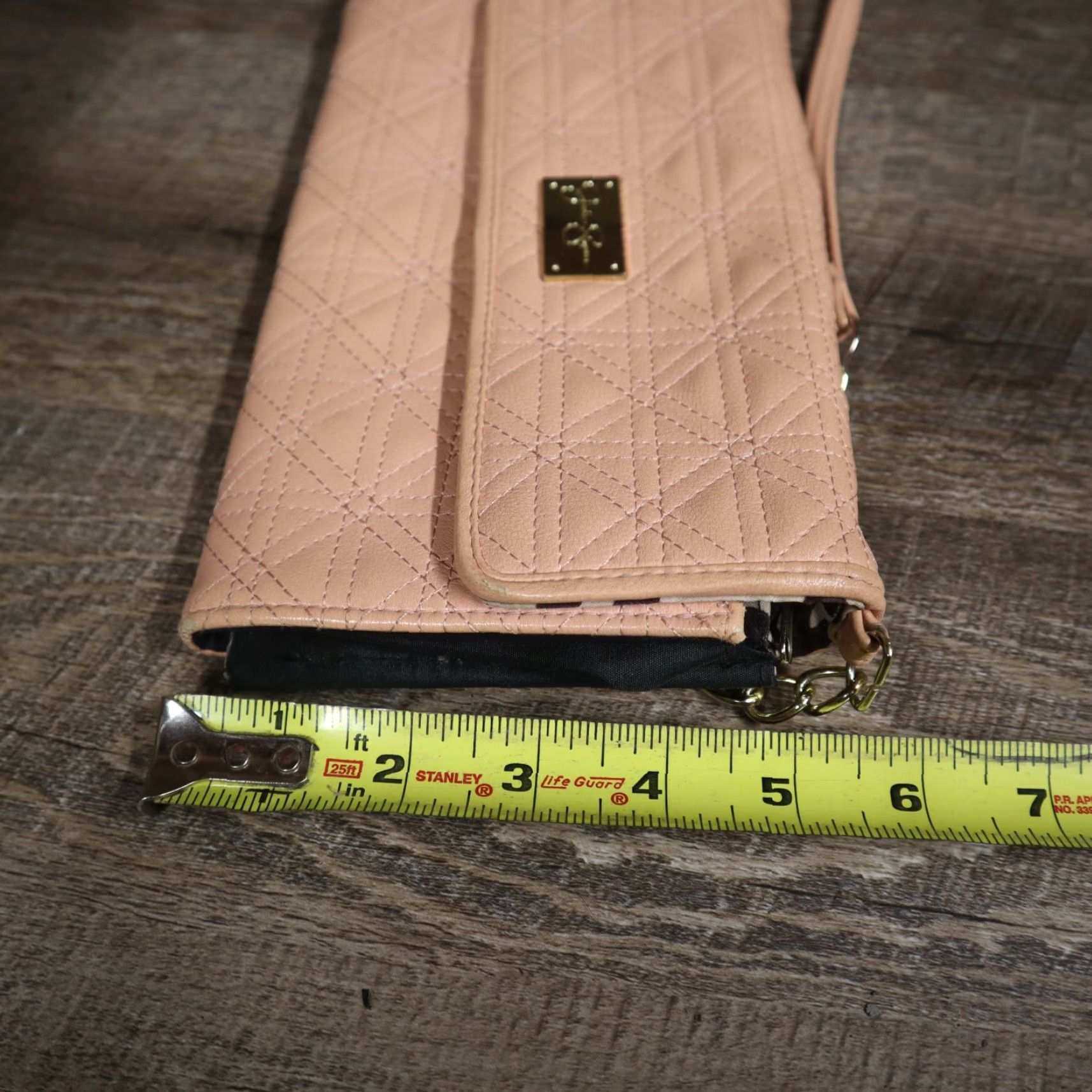 Jessica Simpson Jessica Simpson Landon Clutch Crossbody Pink Small PVC - Adjustable Detachable Strap Womens Bag 5.25" x 8" x 1" Blush Crossbody (XS) Size ONE SIZE - 7 Thumbnail