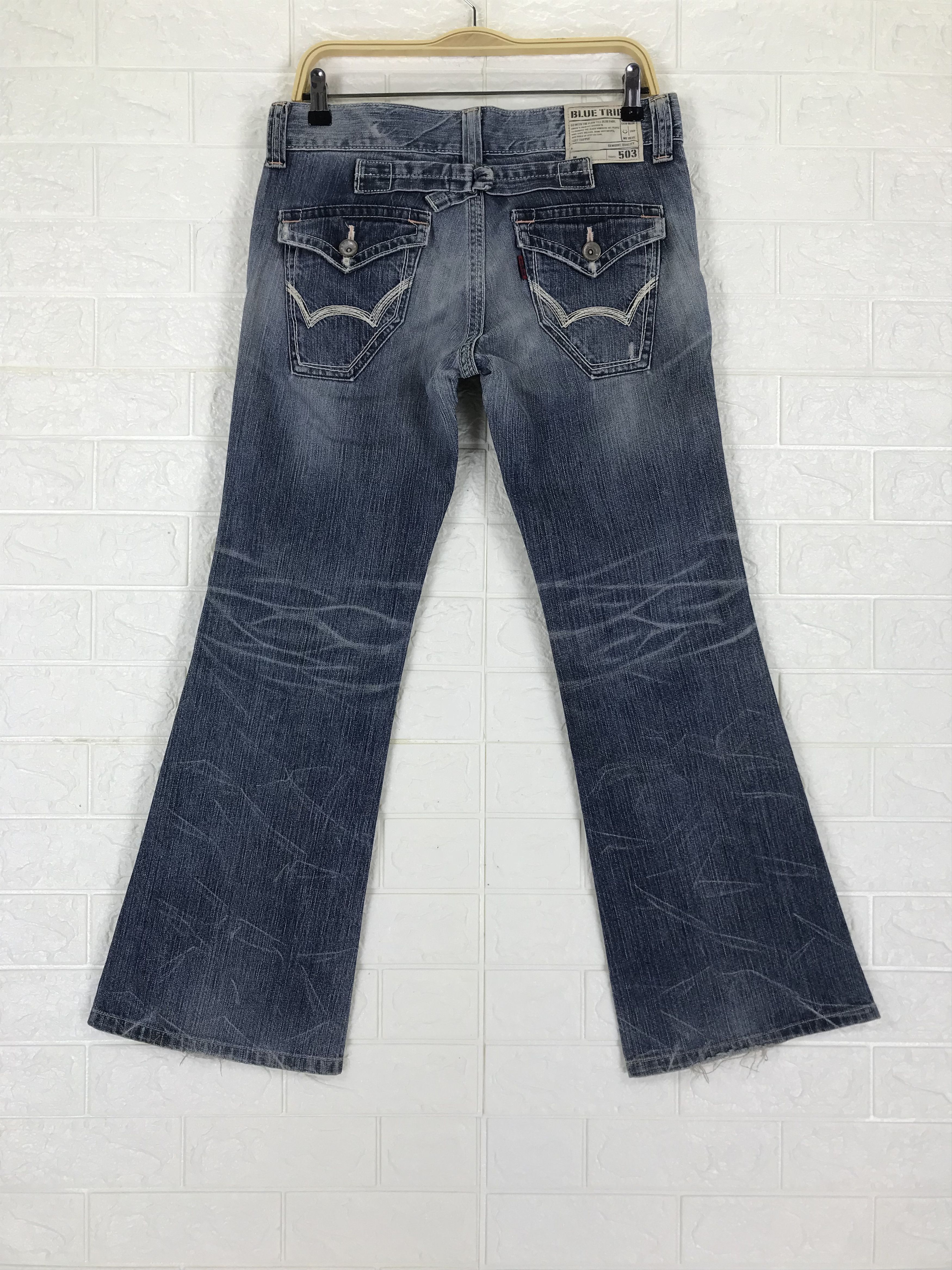 Edwin Vintage Edwin 503 Buckle Back Flare Jeans Size US 31 - 1 Thumbnail