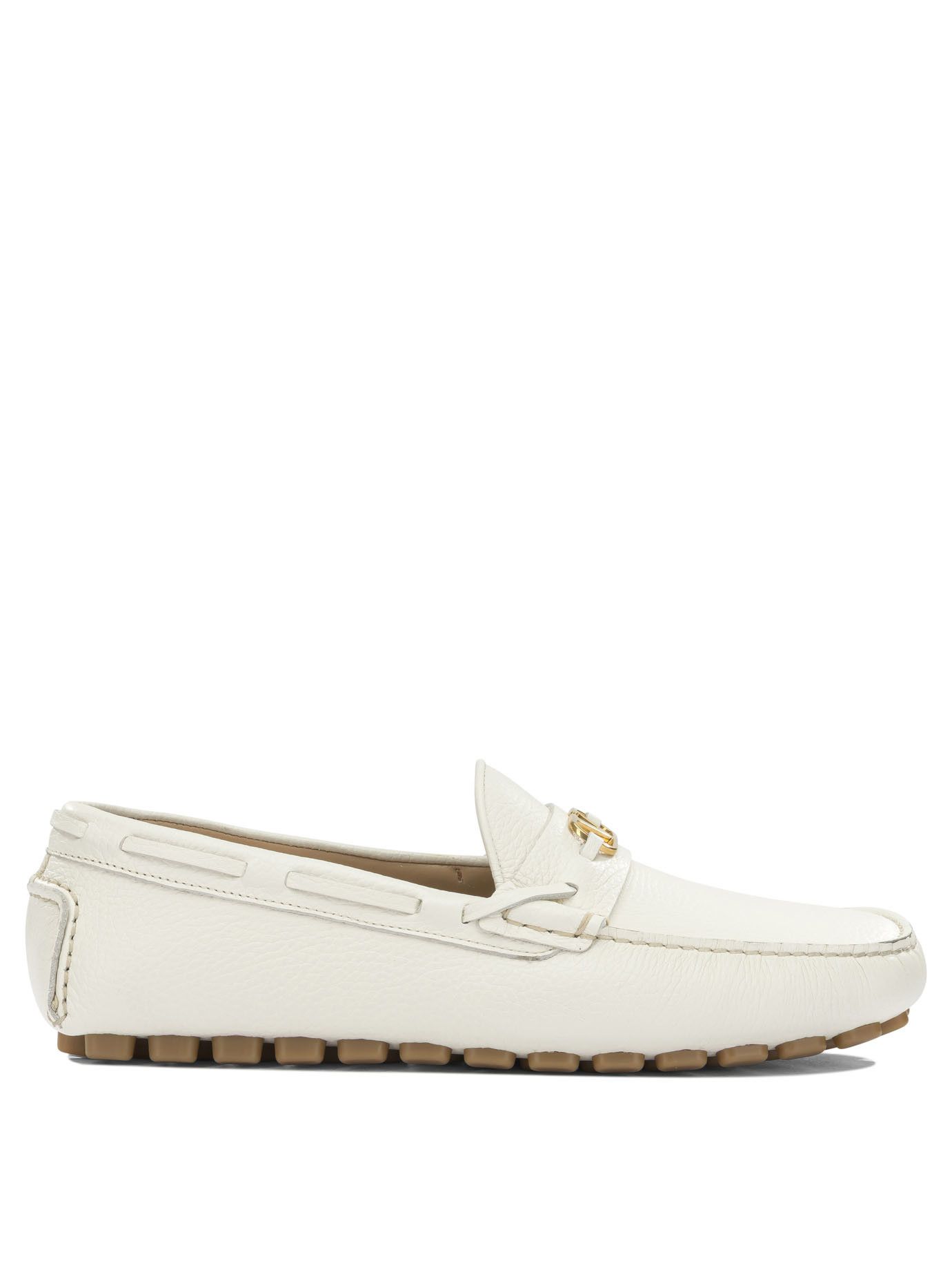 Valentino Garavani Leather Loafers It 40 Men - Usa Duties Paid in White, Men's (Size 7)