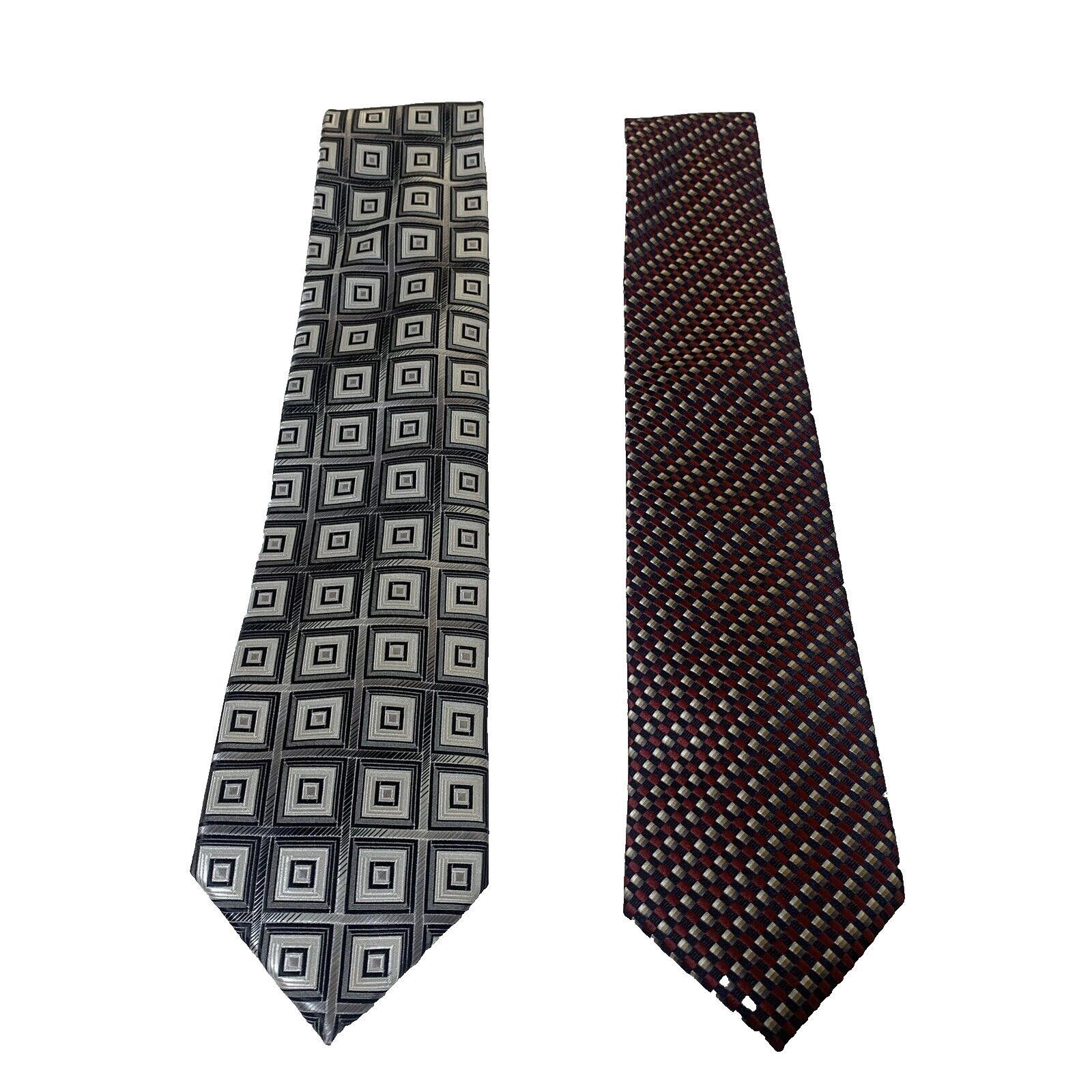 Alexander Julian Alexander Julian Men's Geometric Ties Red Black Lot 2 Size ONE SIZE - 1 Thumbnail