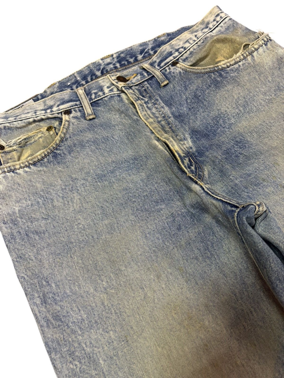 Edwin Vtg Edwin Japan 1415 Acid Washed Distressed Jeans Size US 33 - 3 Thumbnail