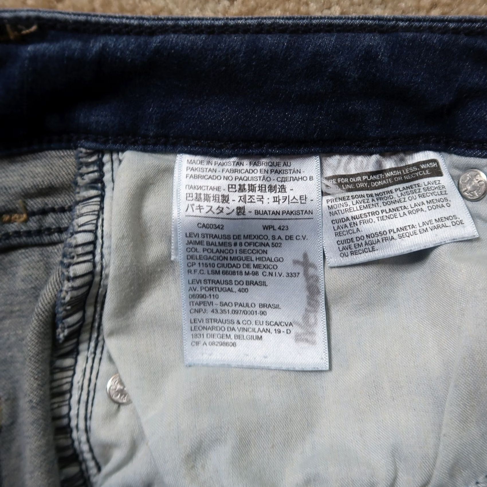 Levi's Levi's Mid Rise Skinny Jeans Womens 8 Blue Stretch Denim Jeans Skinny Pants Ladies 8 Blue Size 30" / US 8 / IT 44 - 4 Thumbnail